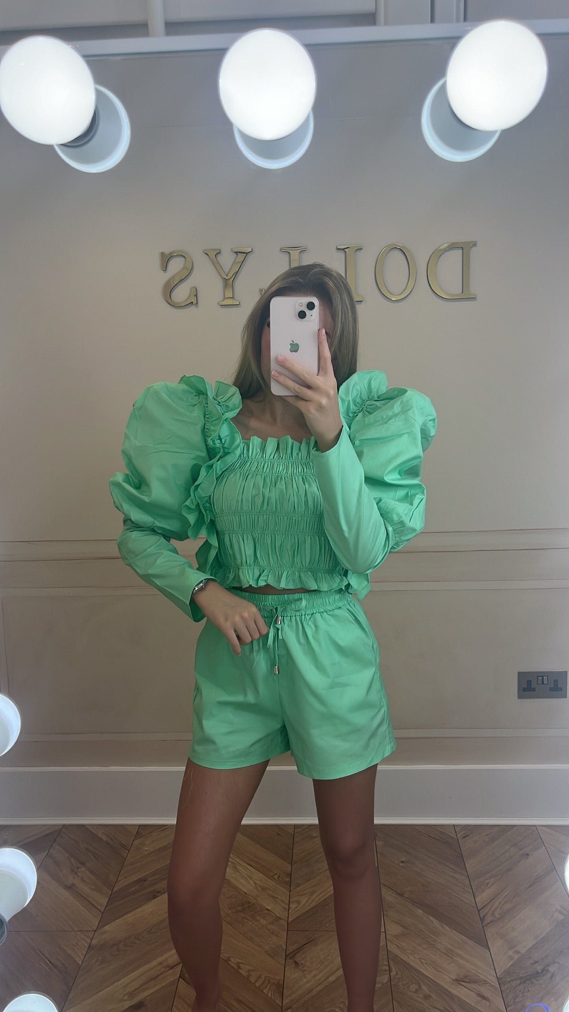 Frill puff sleeved co ord