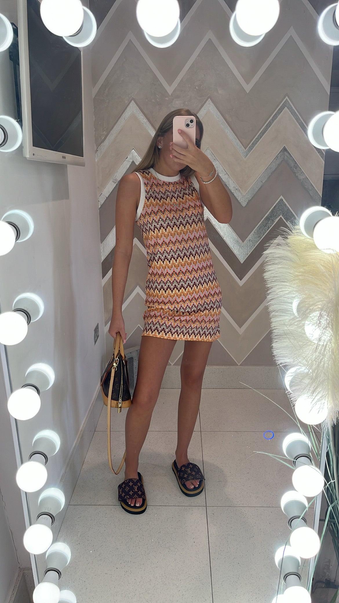 Yellow Missoni print dress
