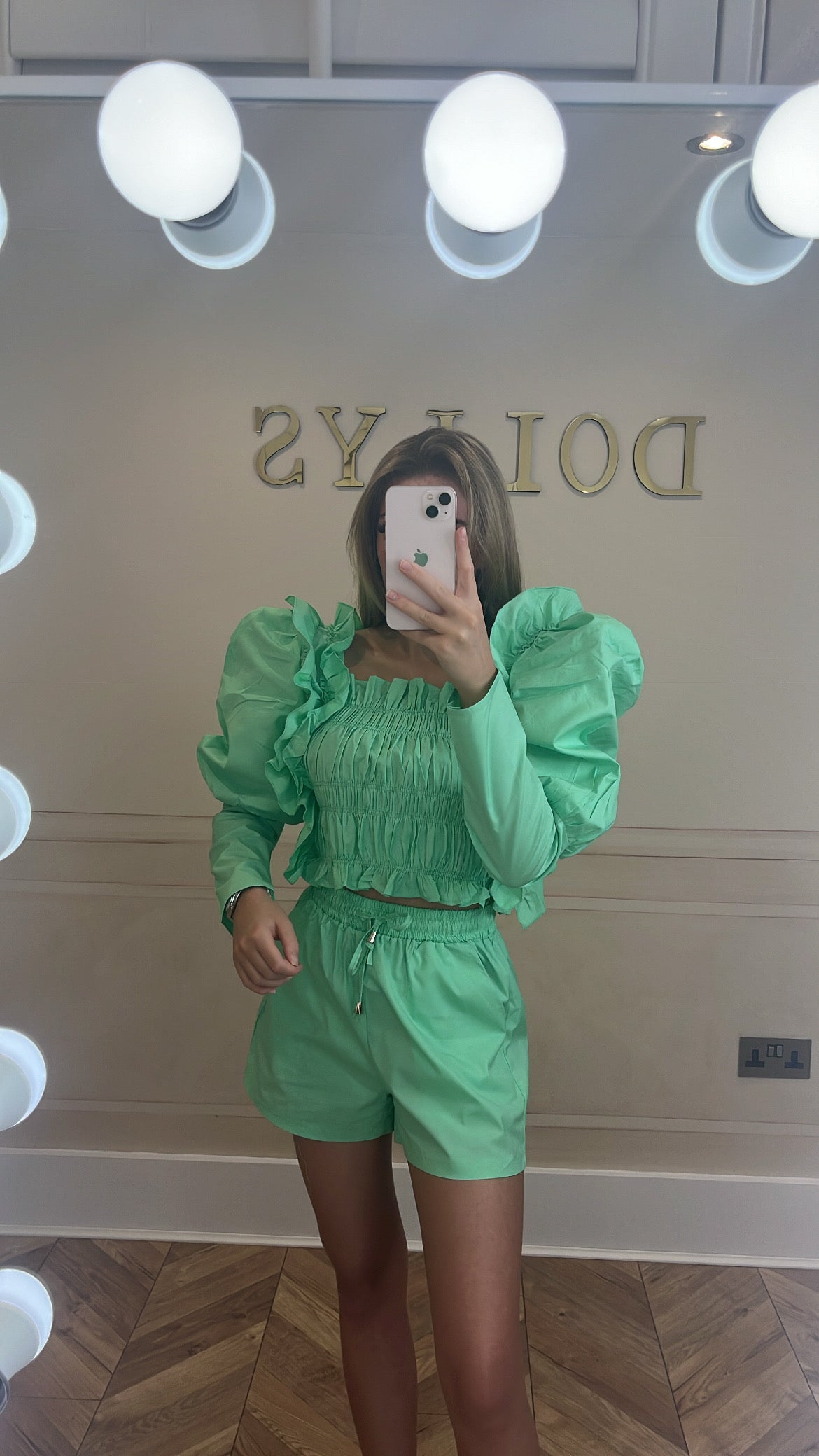 Frill puff sleeved co ord