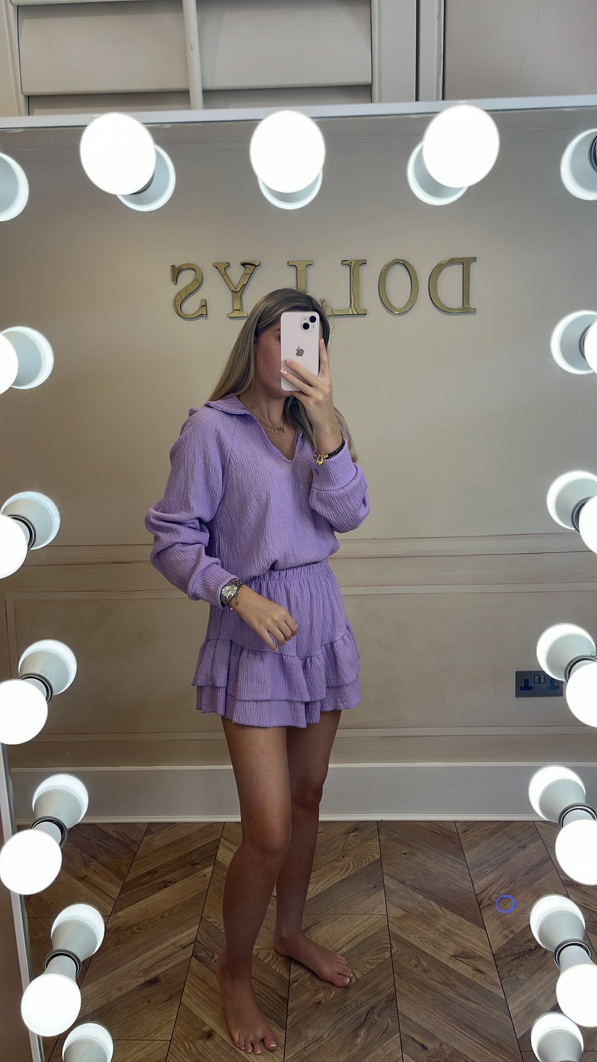 Crinkle short set