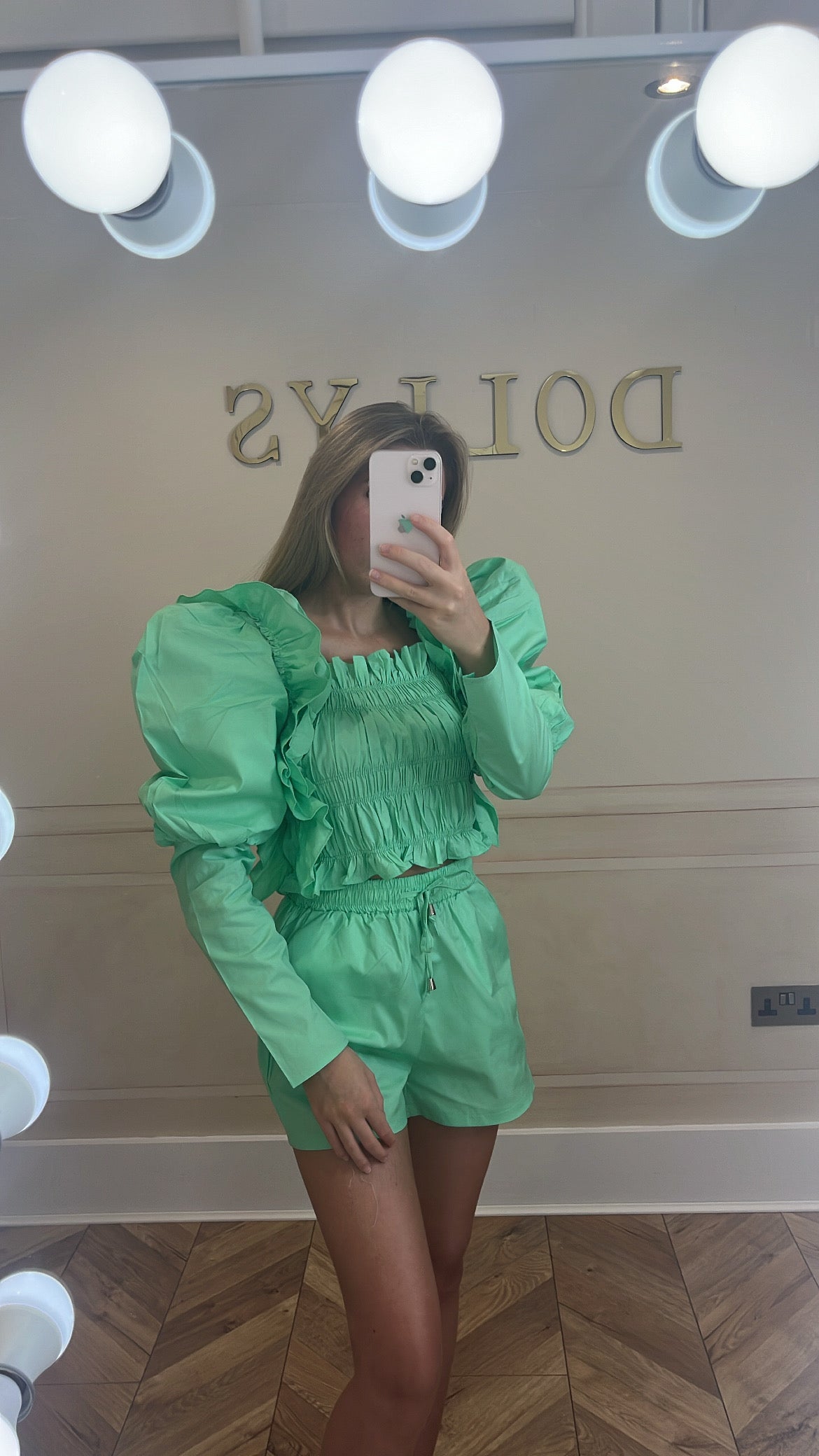 Frill puff sleeved co ord