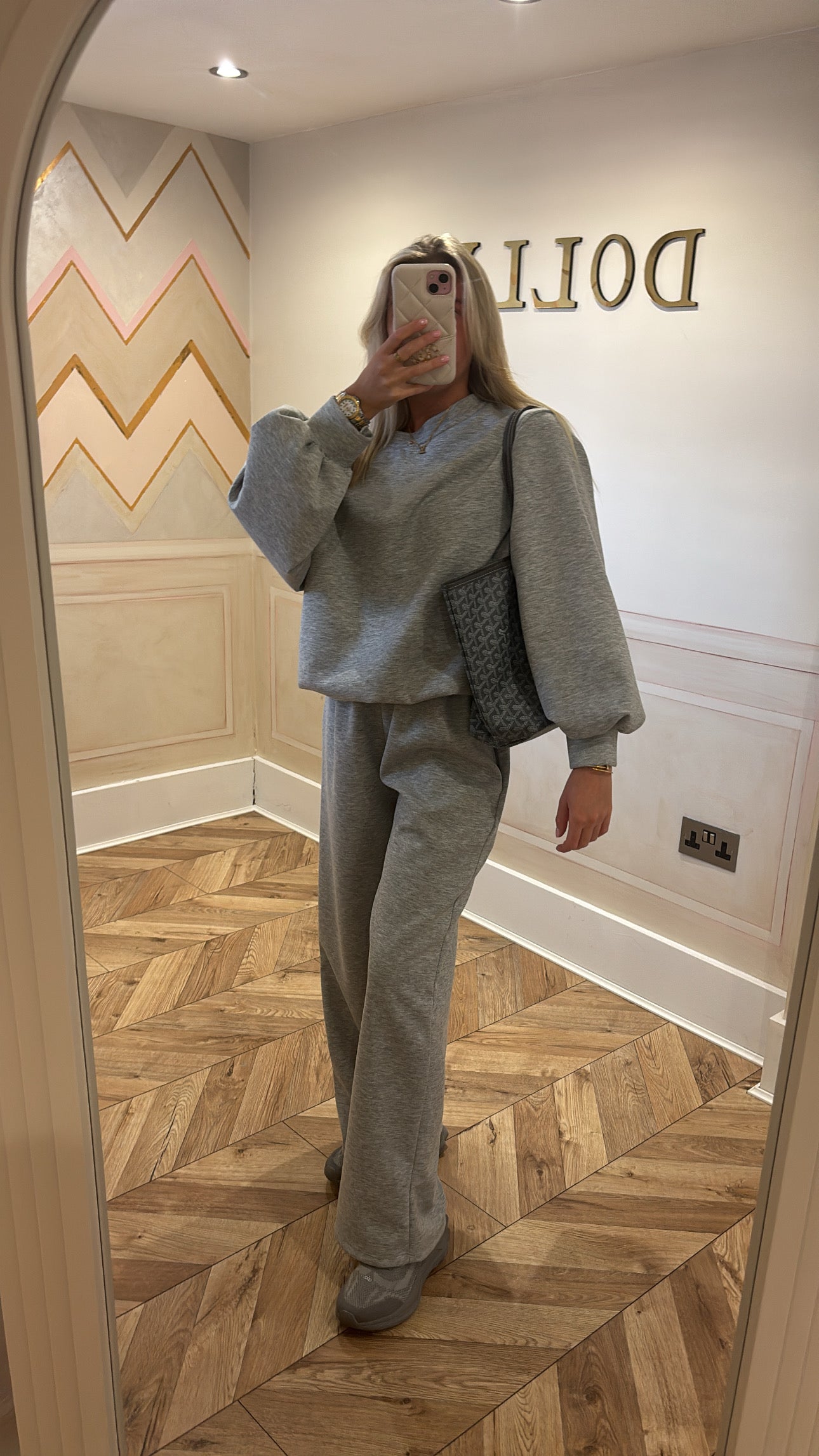 Ruched cuff flared lounge set