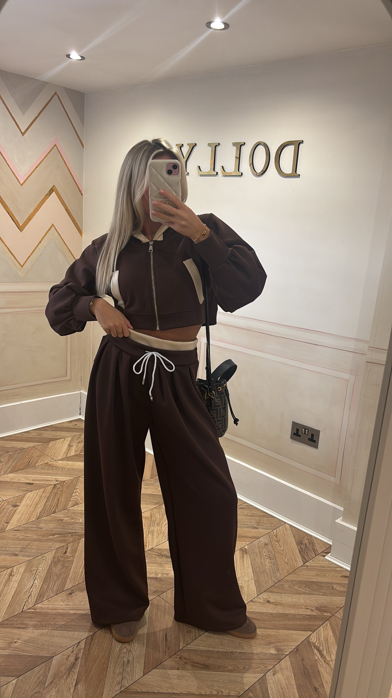 Hood pocket flared lounge set