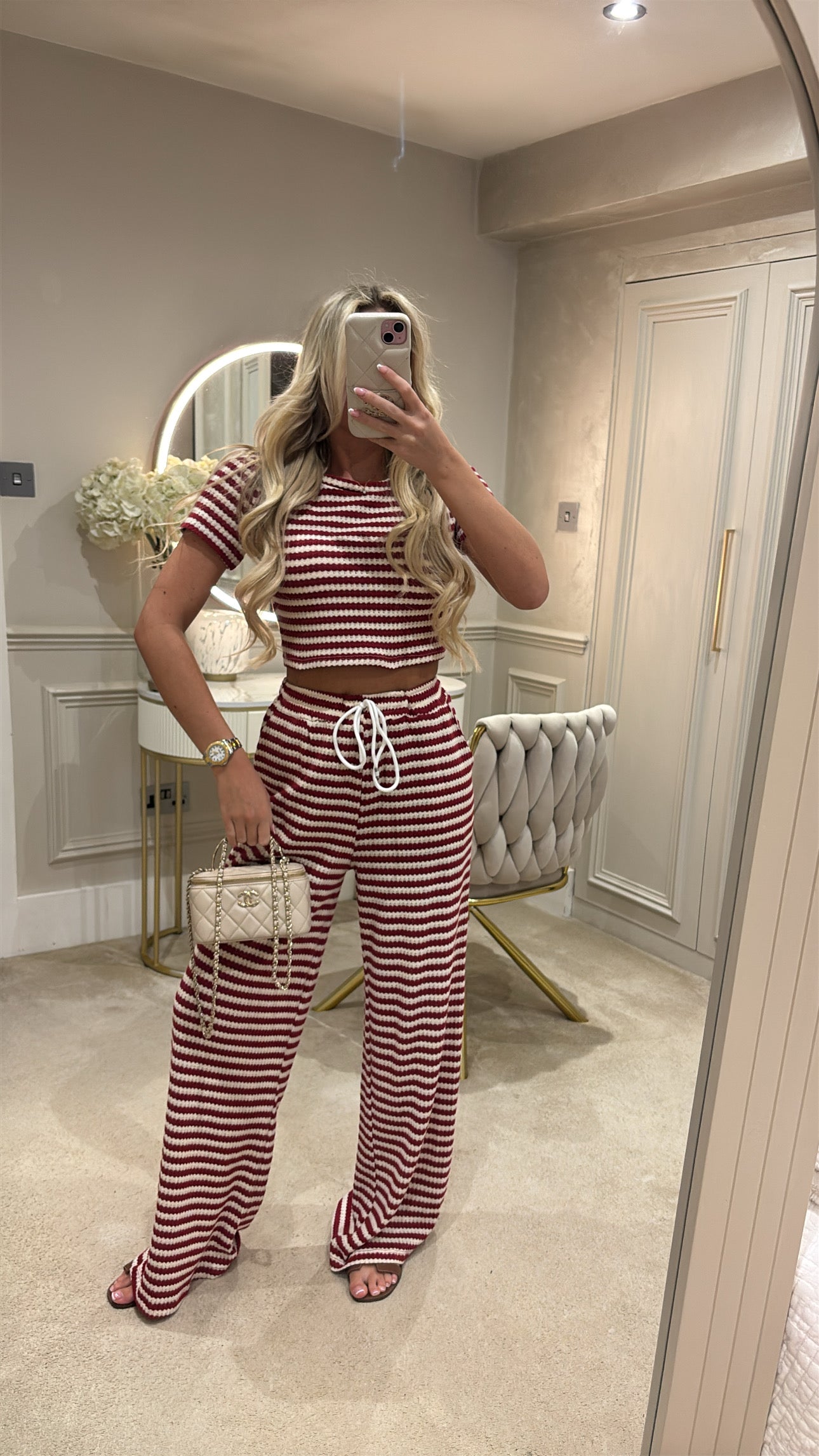 Cropped T-shirt lounge set