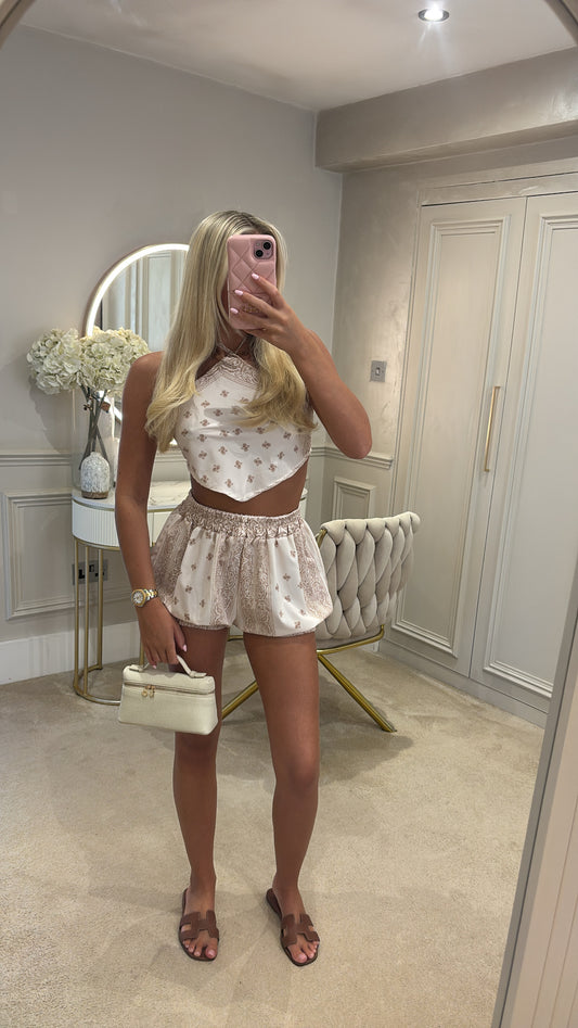 Bandanna print short set