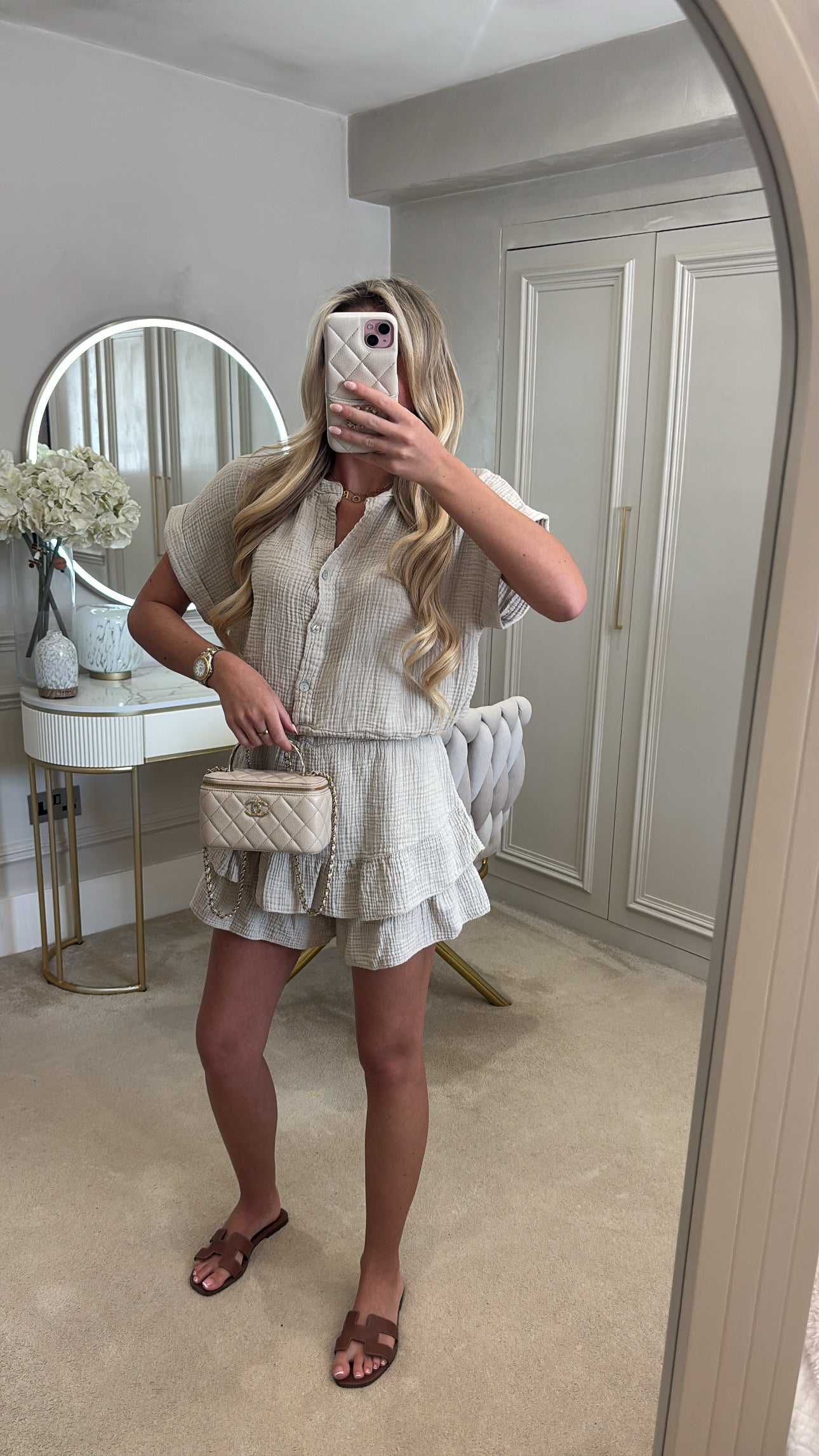 Cheesecloth skort co-ord