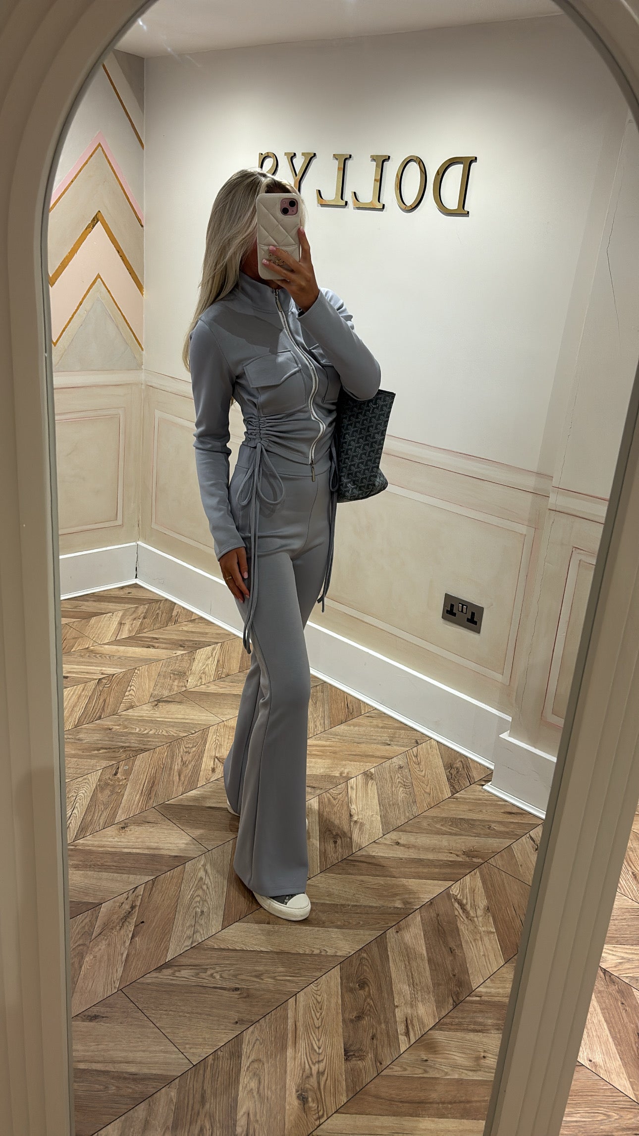 Ruched flared lounge set