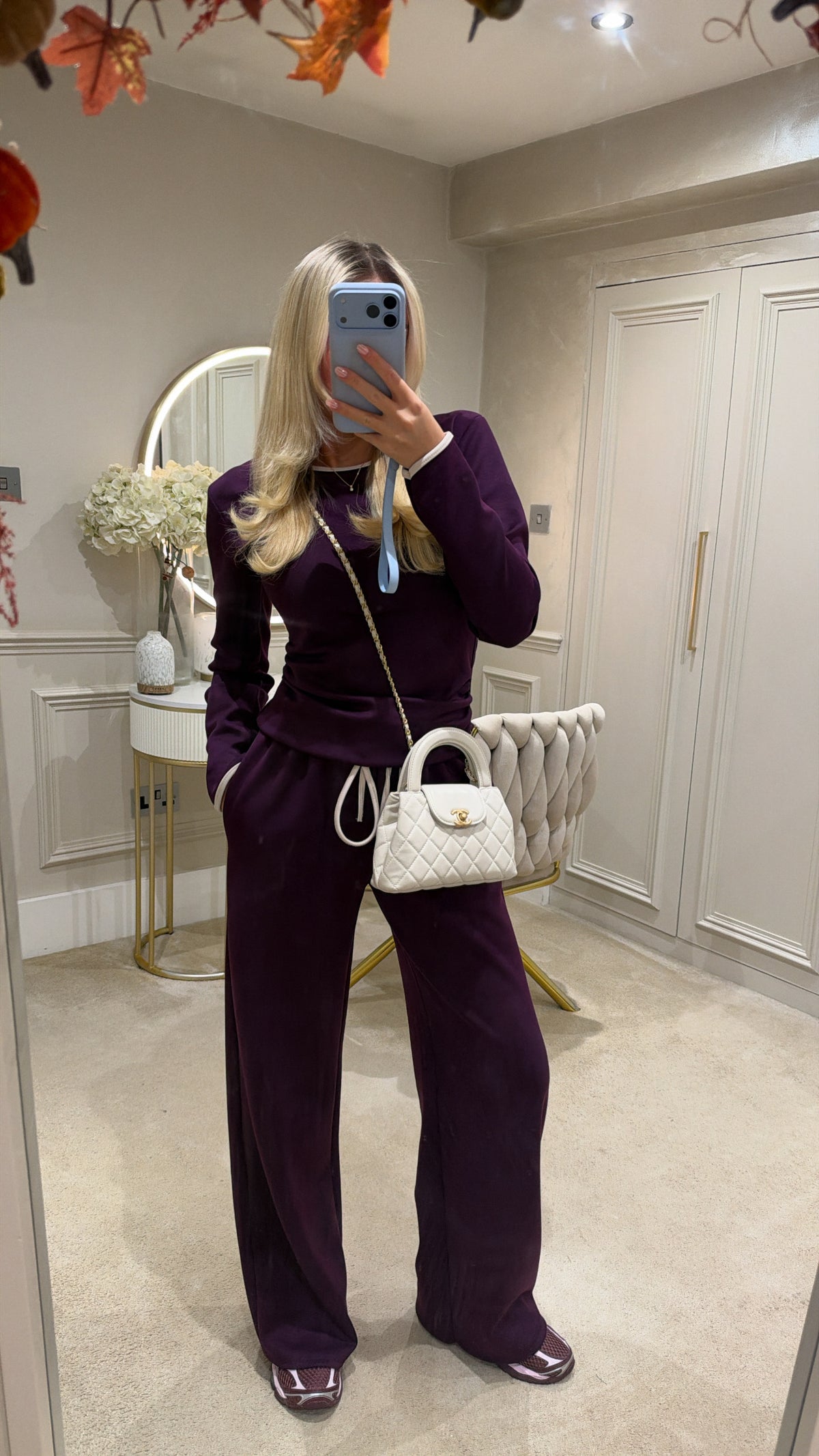 Ruched side flared lounge set