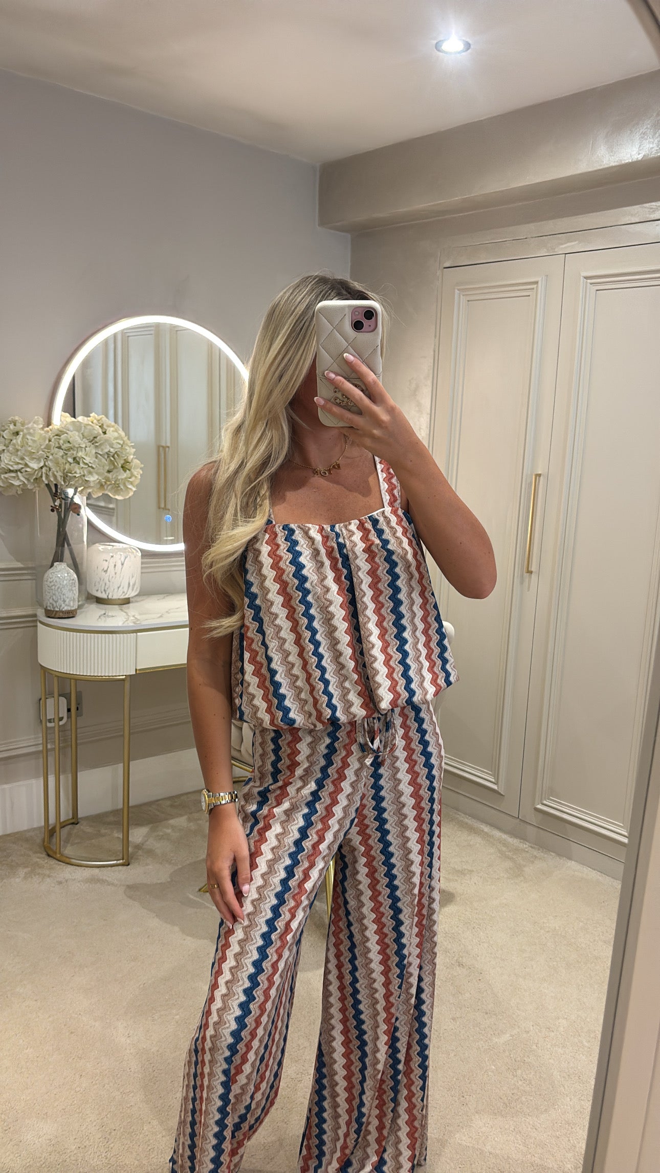 Zig zag trouser set