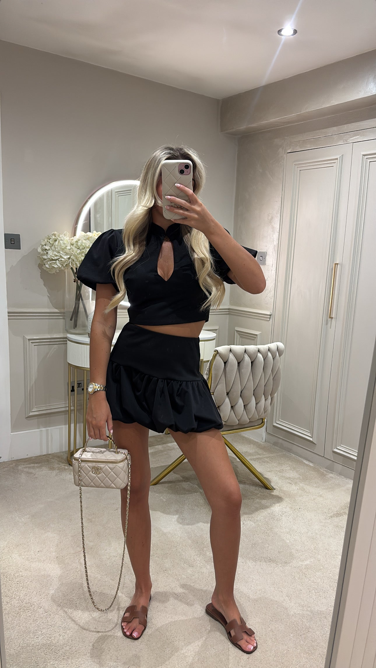 Puff ball skirt set