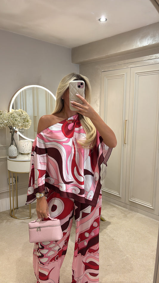 Silk pucci trouser co-ord