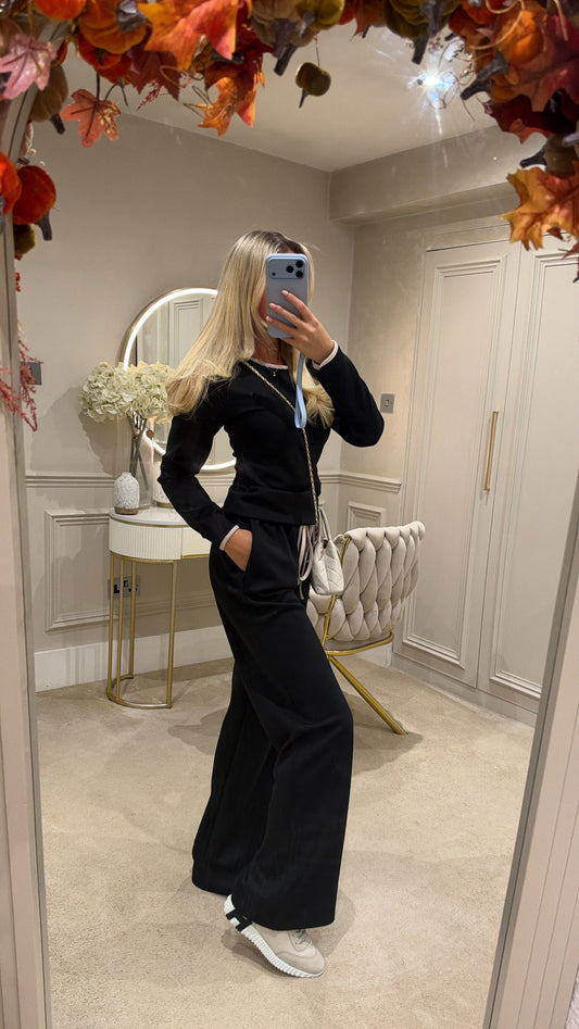 Ruched side flared lounge set