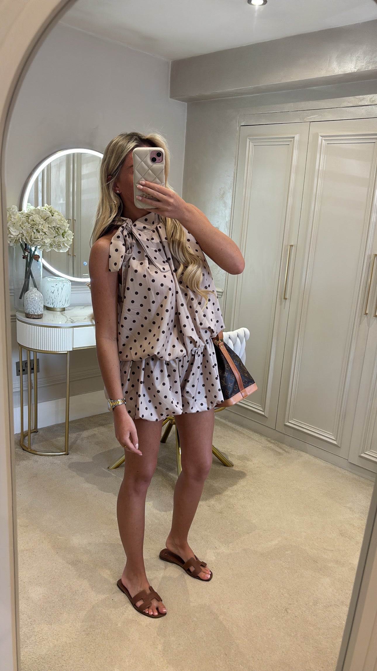 Polkadot balloon short co-ord