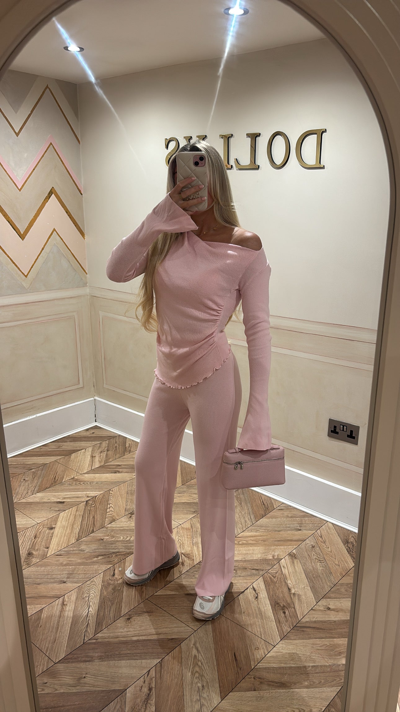 Off the shoulder flared lounge set