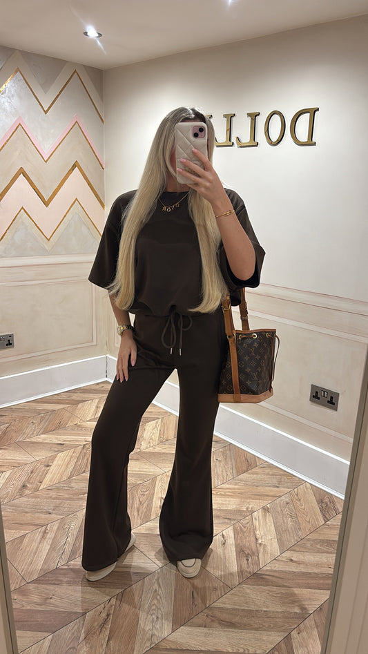 Short sleeve Ruched lounge set