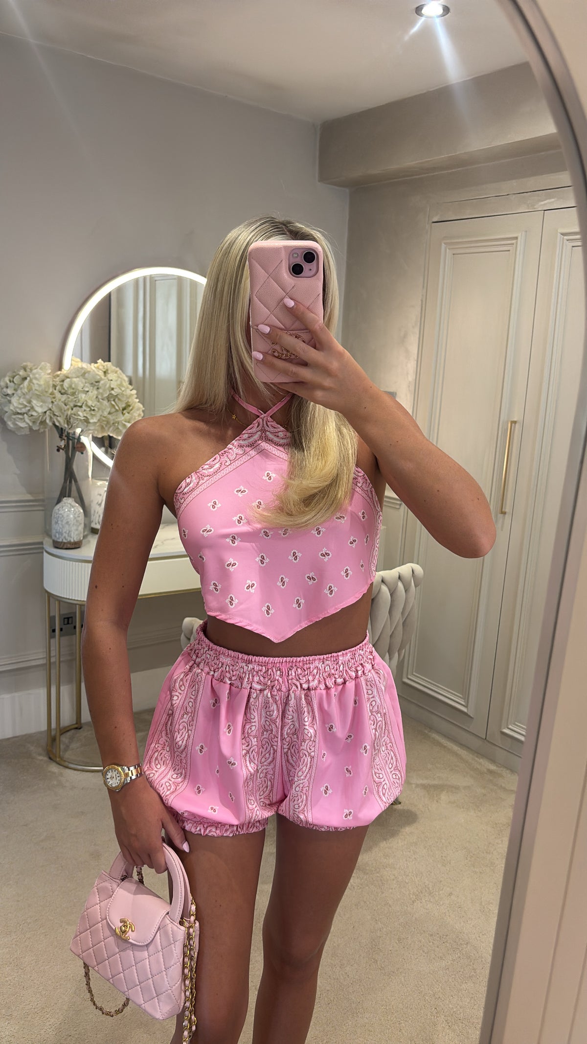 Bandanna print short set