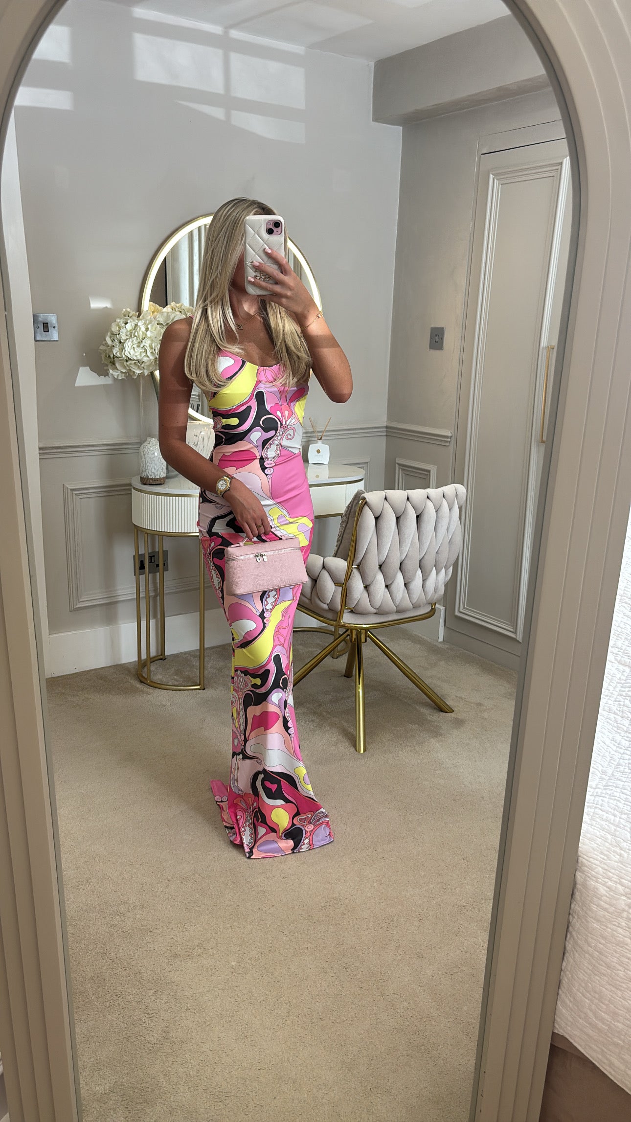 Printed pattern maxi dress