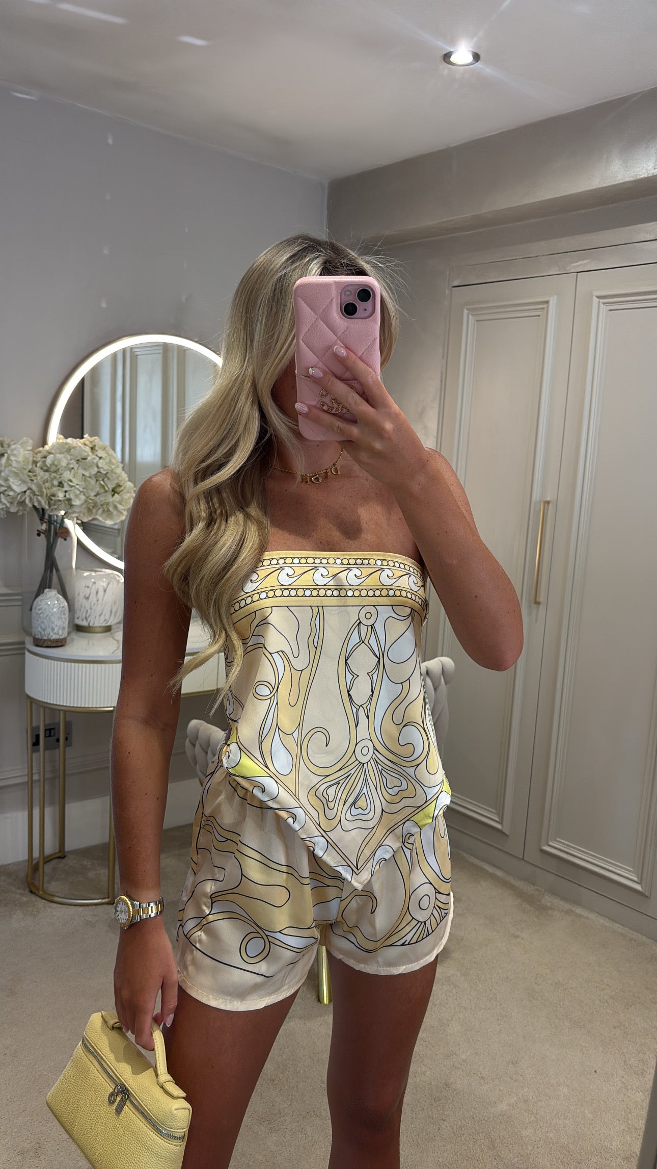 Silk bandeau short set