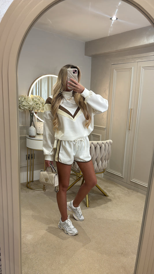 Stripe jumper short set