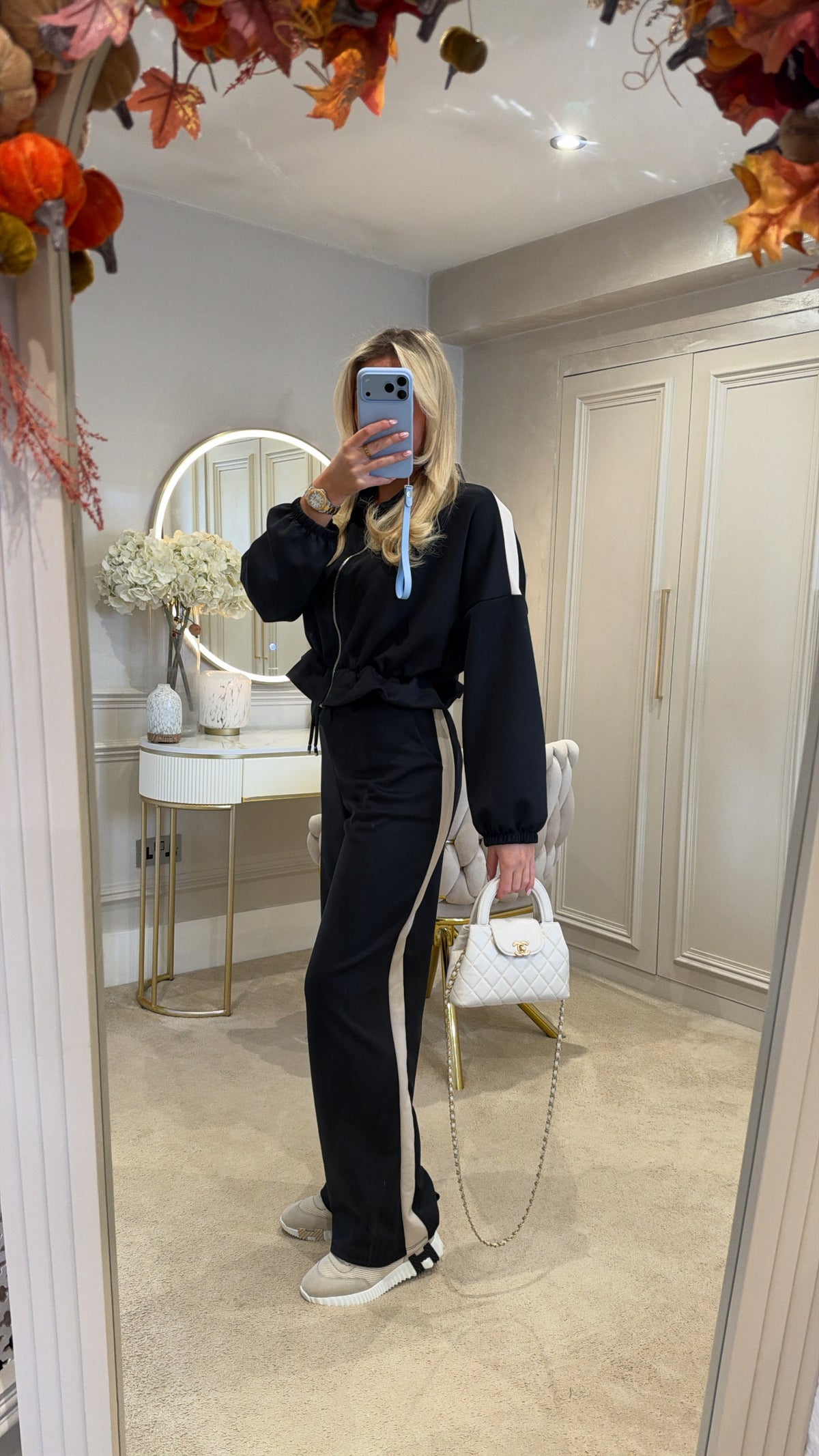 Frill stripe lounge set