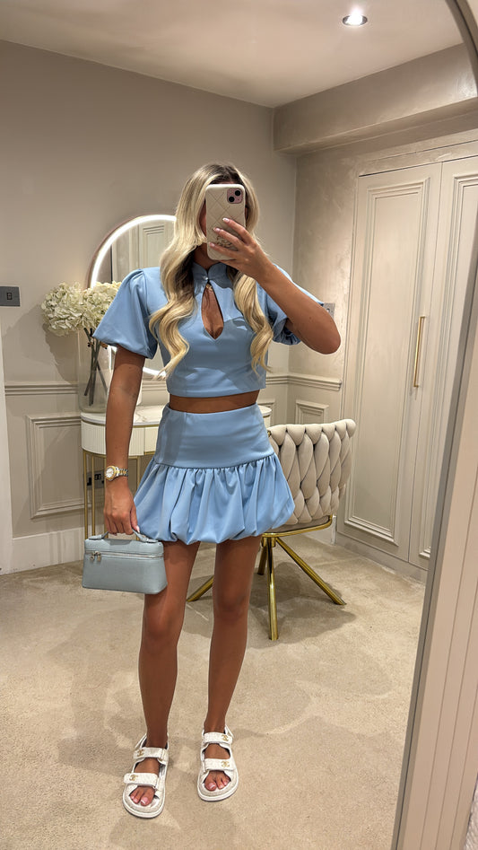 Puff ball skirt set