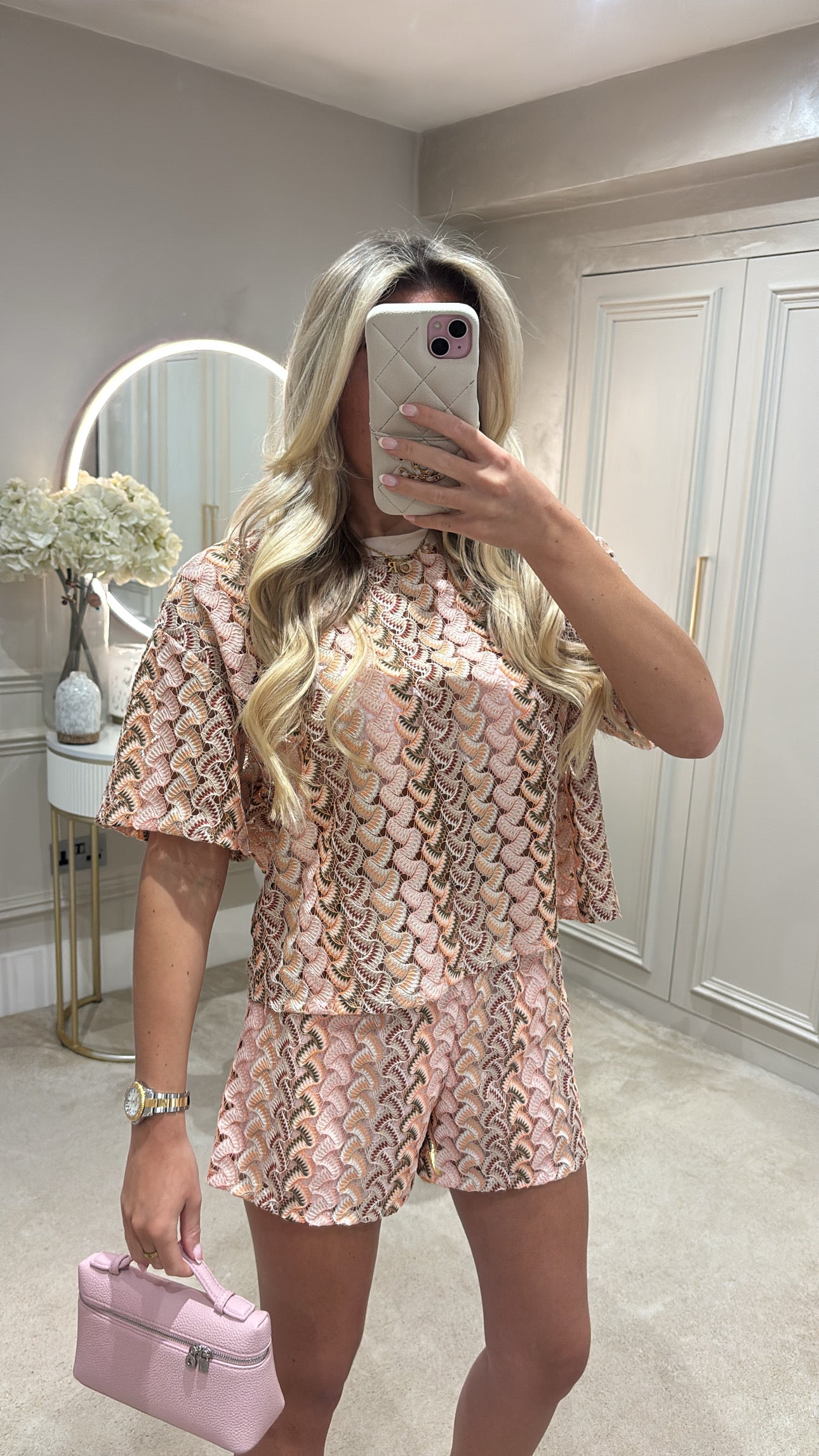 Pattern T-shirt co-ord