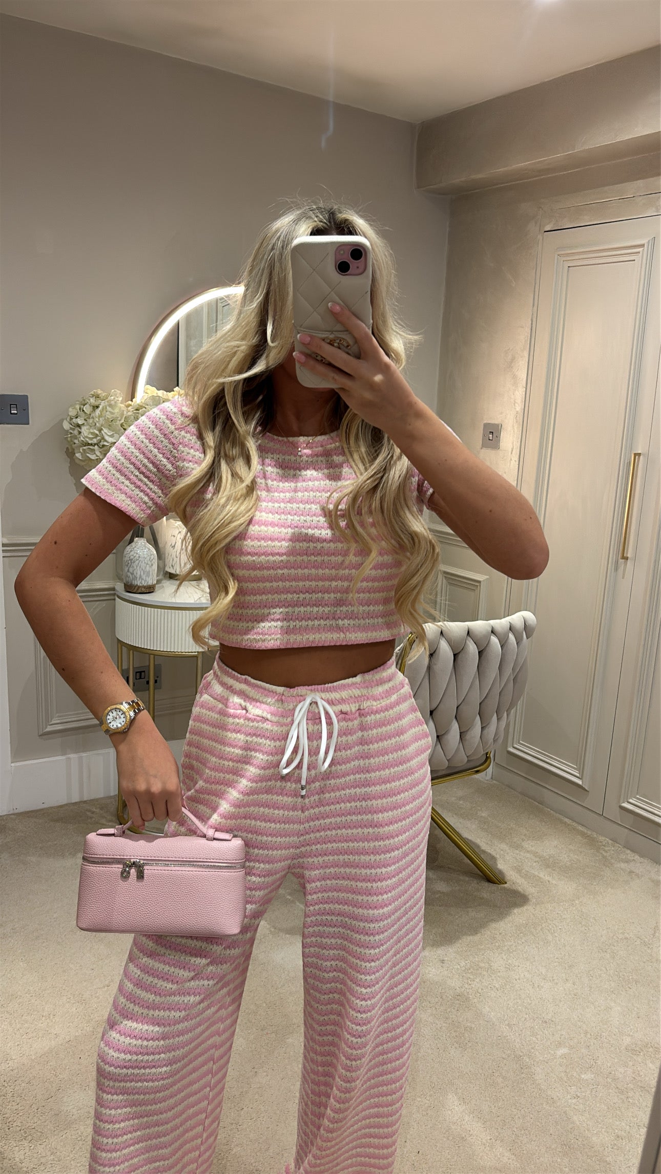 Cropped T-shirt lounge set