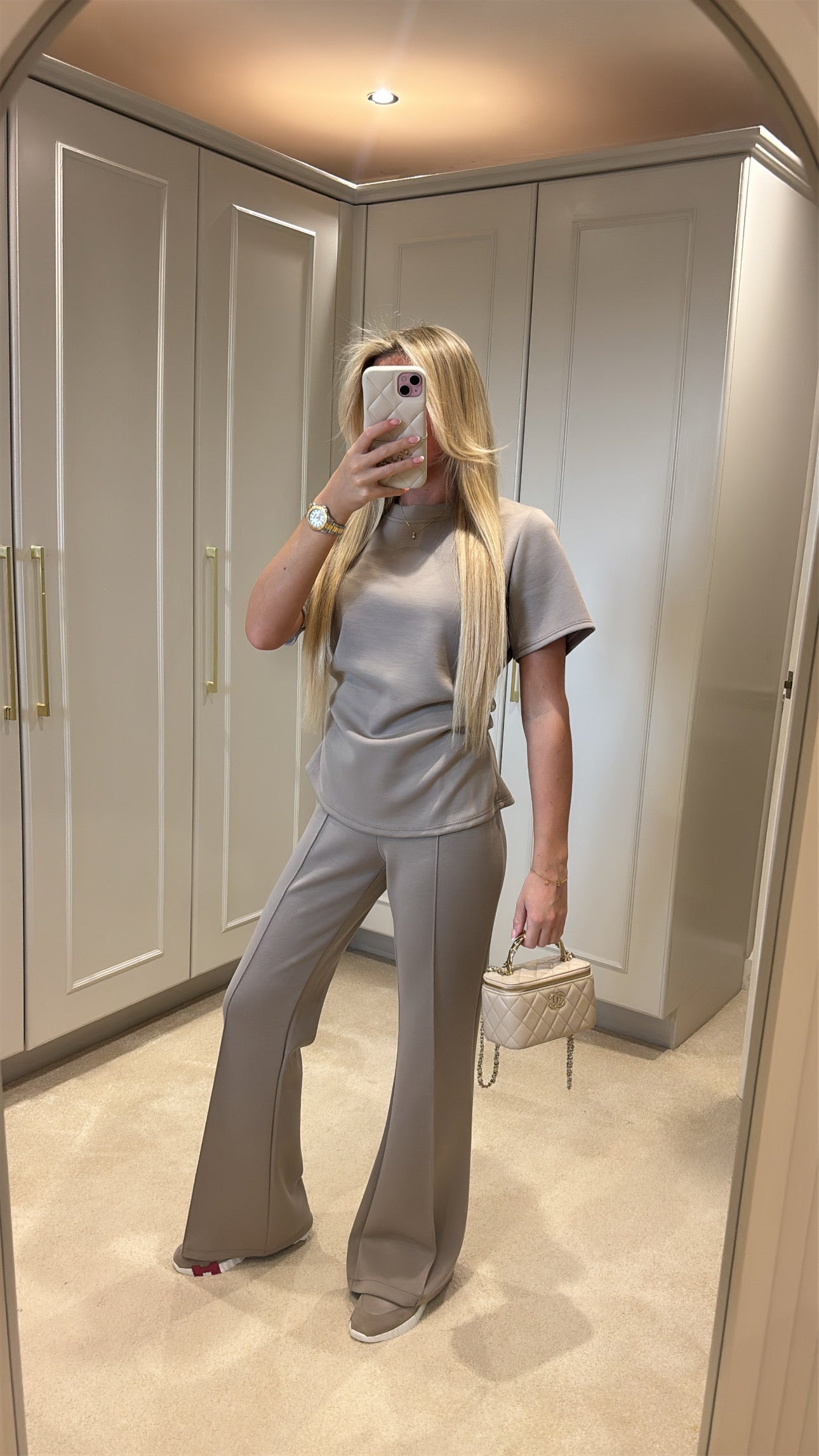 Ruched flared lounge set