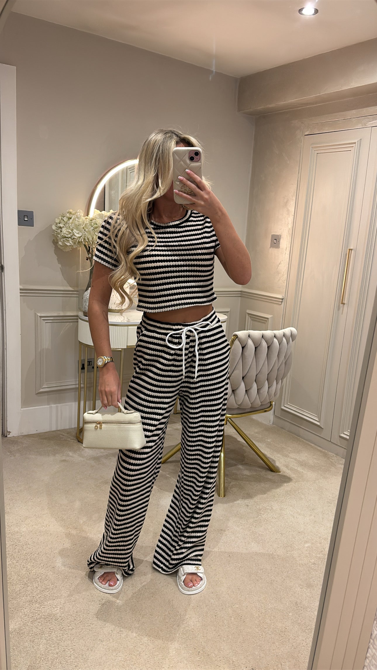 Cropped t-shirt lounge set