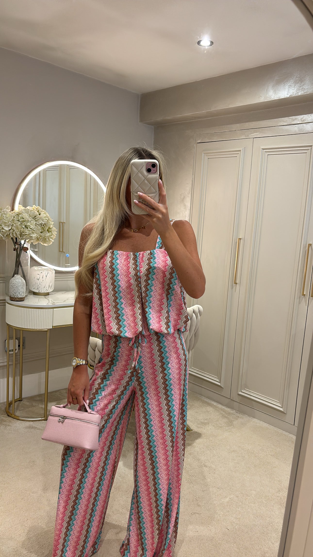 Zig zag trouser set