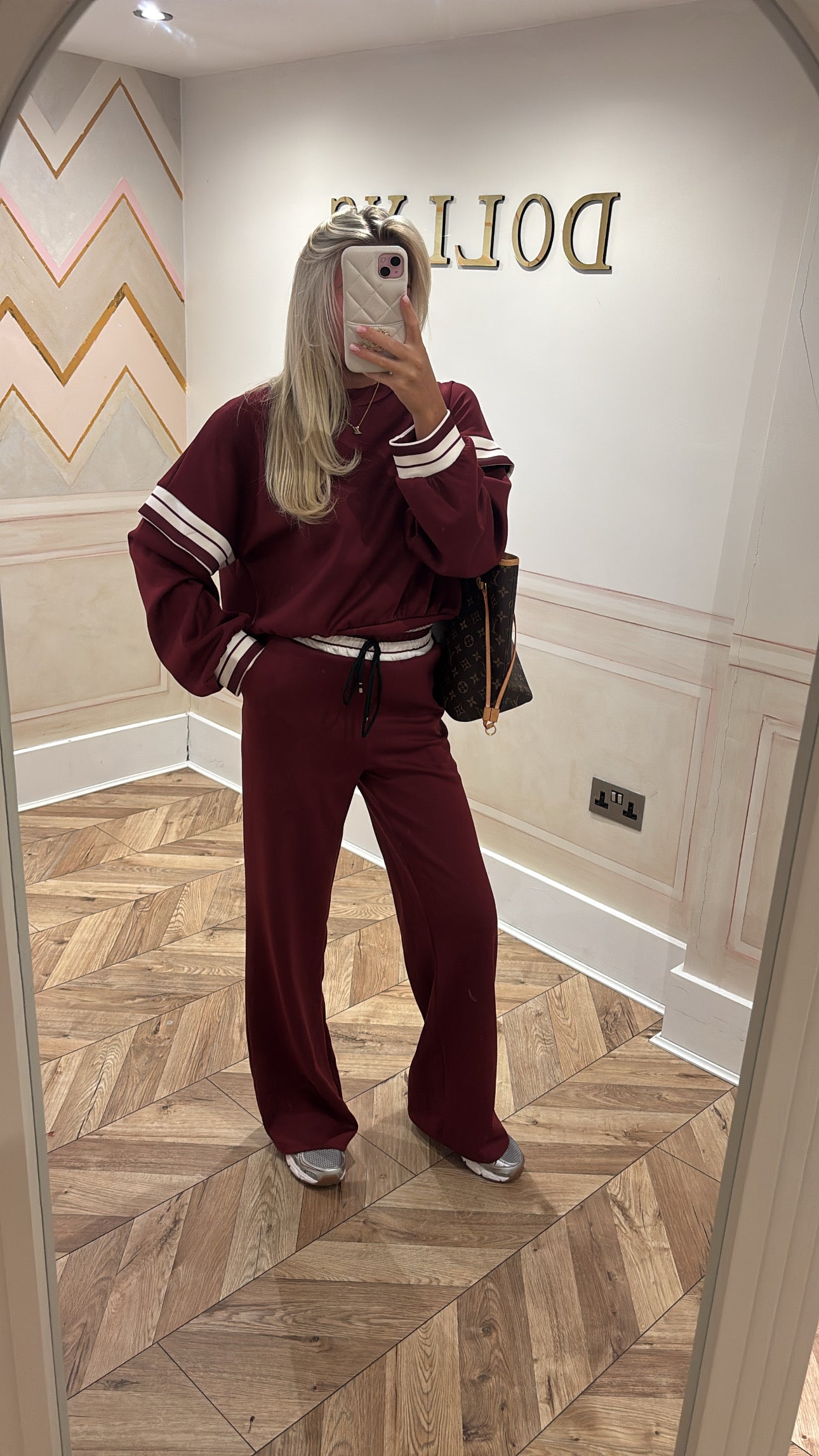 Stripe flared lounge sets