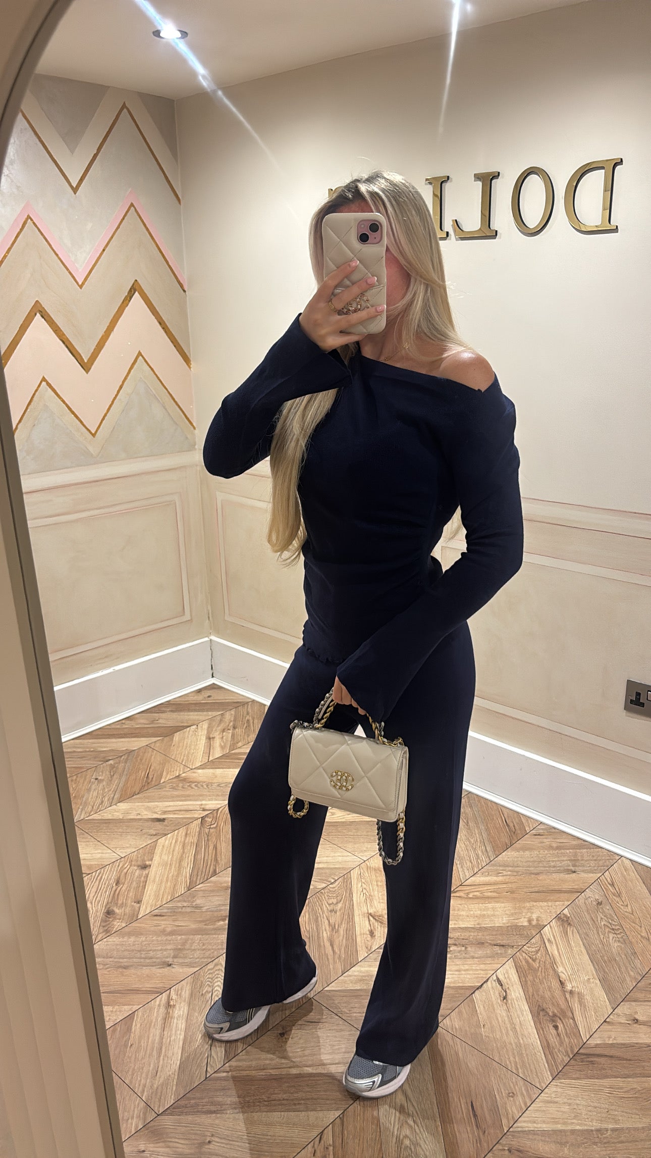 Off the shoulder flared lounge set