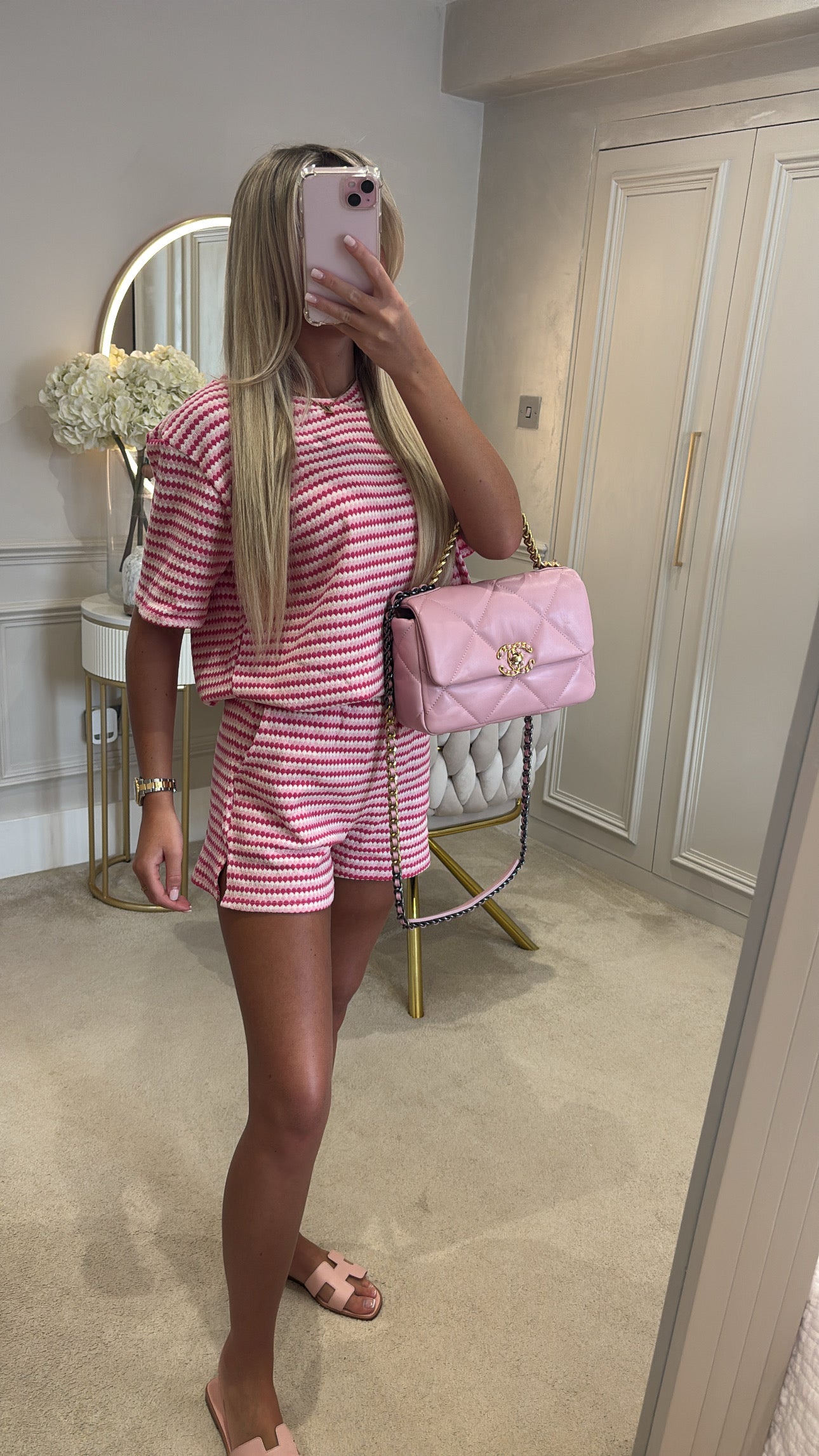 Multi colour t-shirt short set