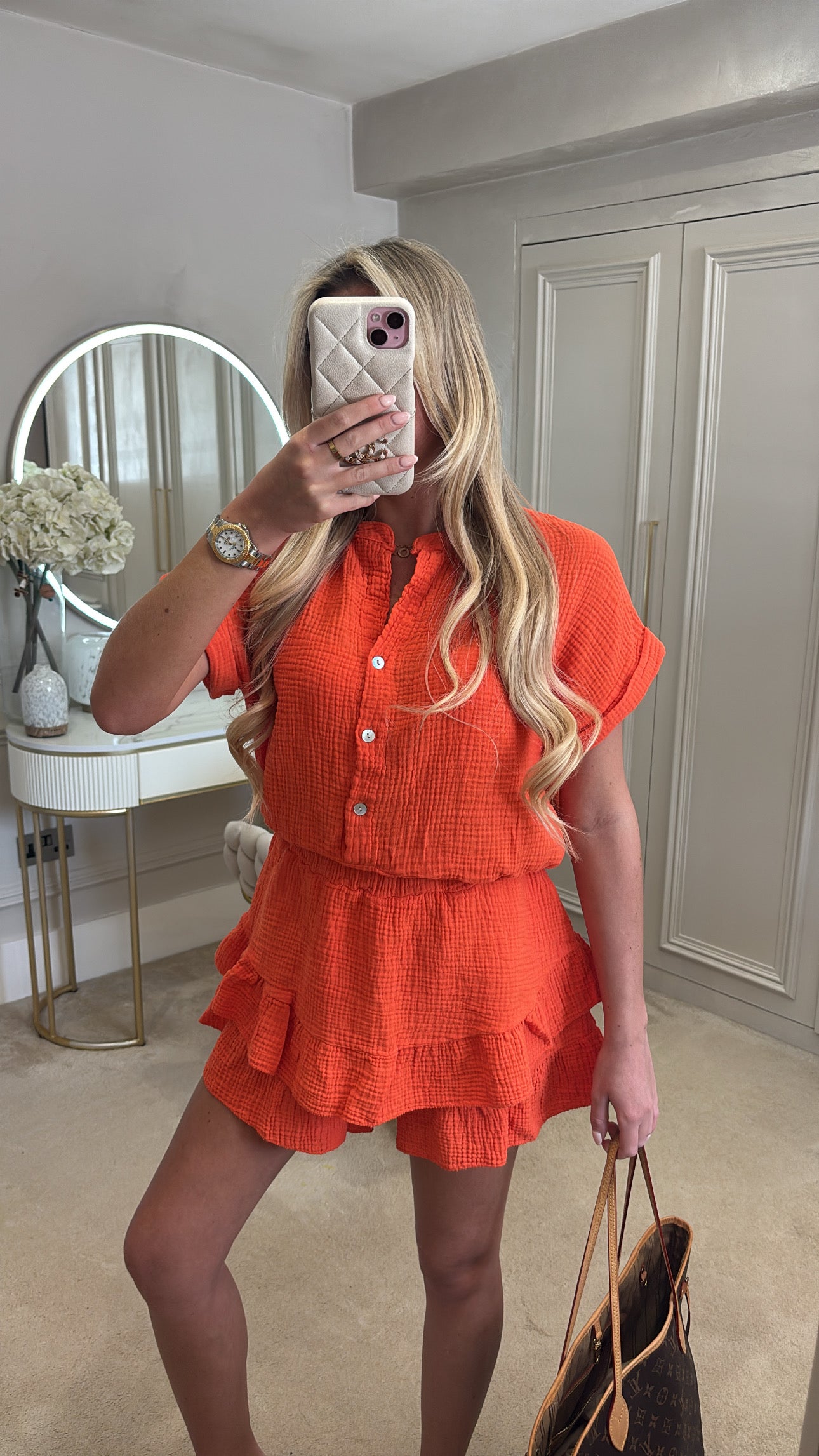 Cheesecloth skort co-ord
