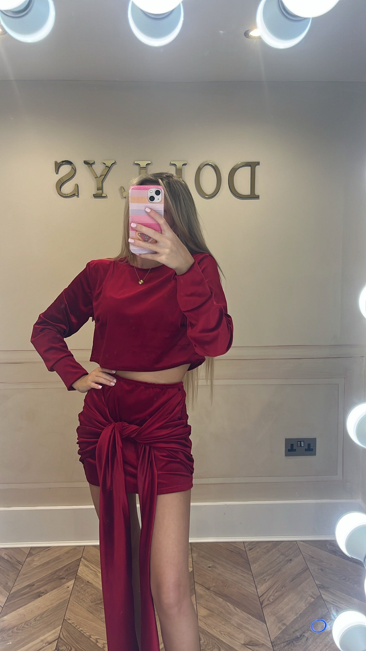 Velvet tie co-ord