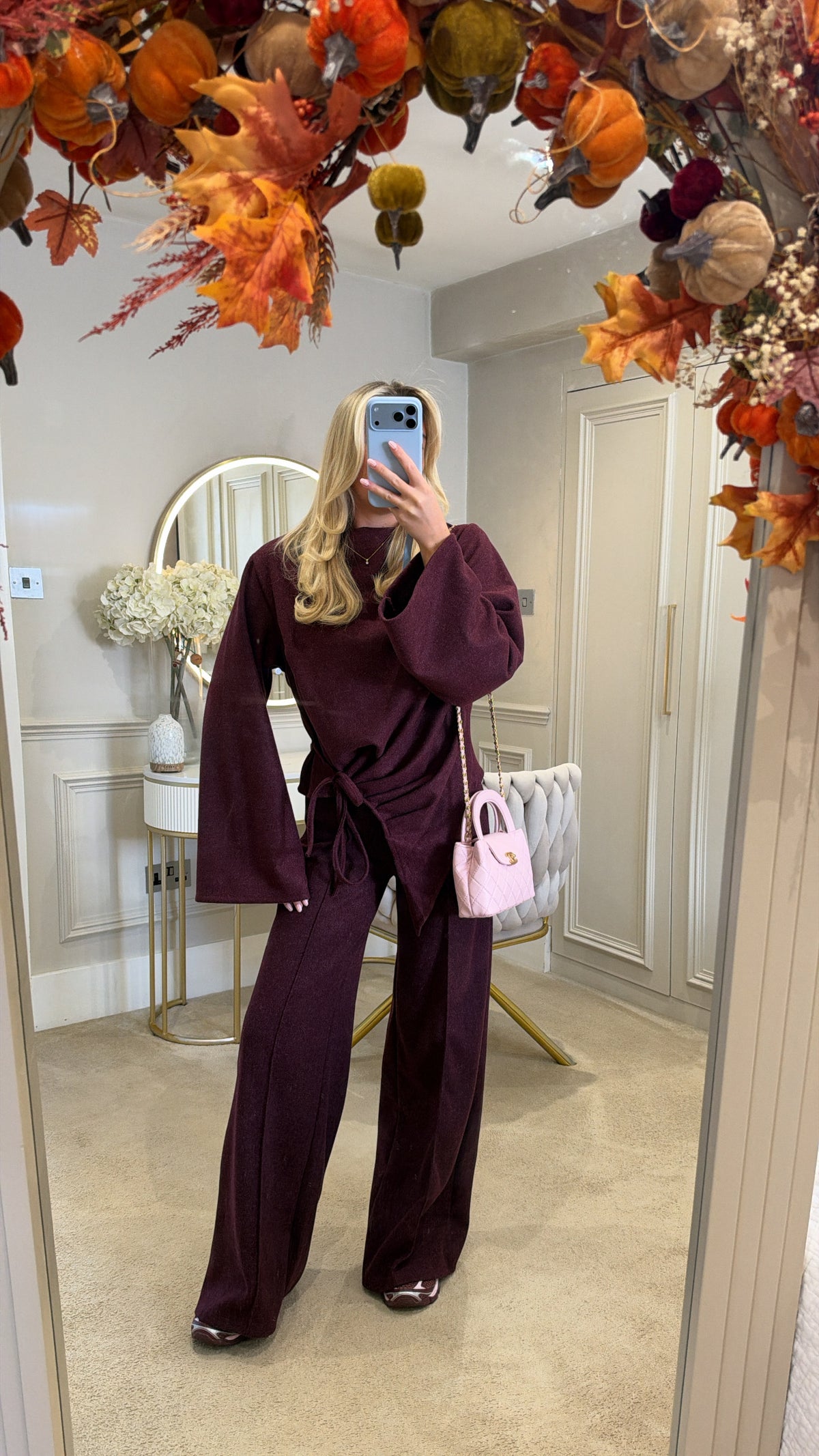 Bell sleeve flared lounge set
