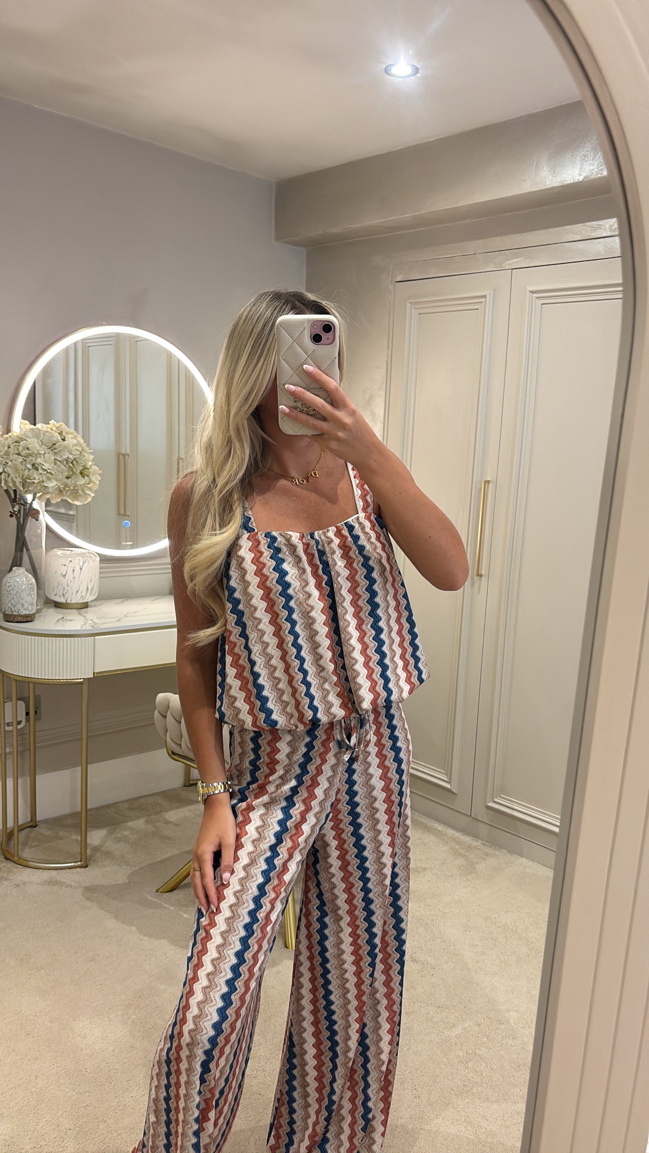 Zig zag trouser set
