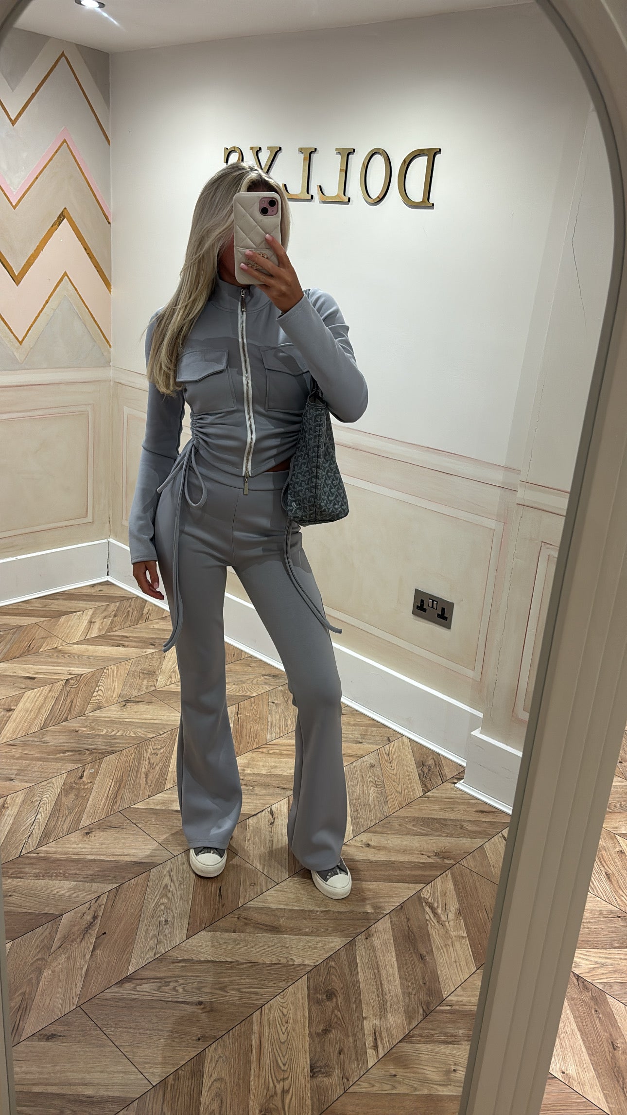 Ruched flared lounge set