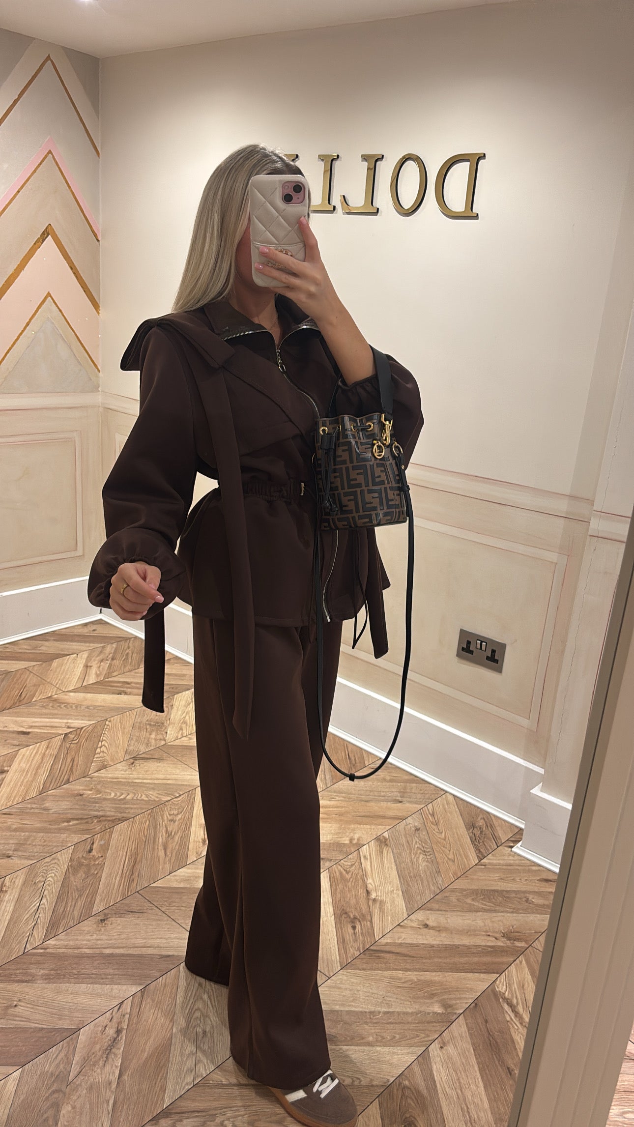 Bow pull in waist lounge set