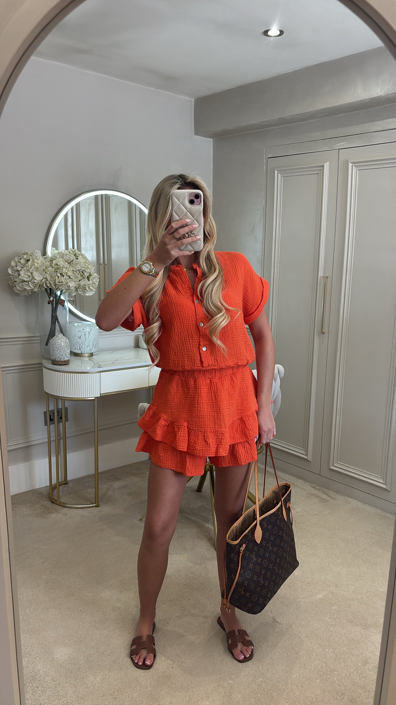 Cheesecloth skort co-ord