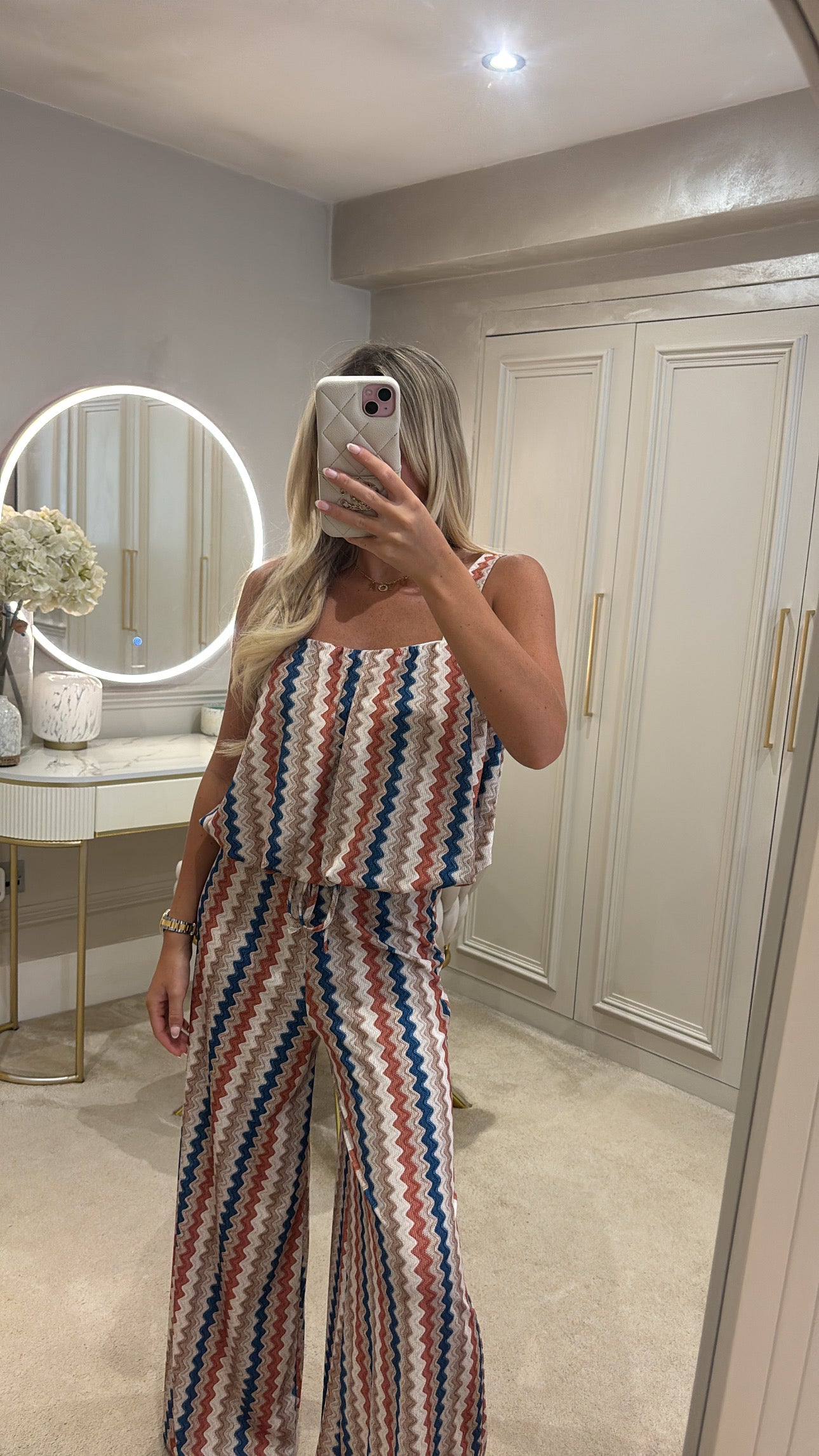 Zig zag trouser set