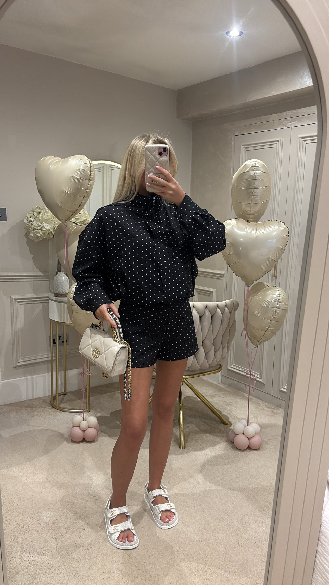 Polkadot jacket short set PRE ORDER￼