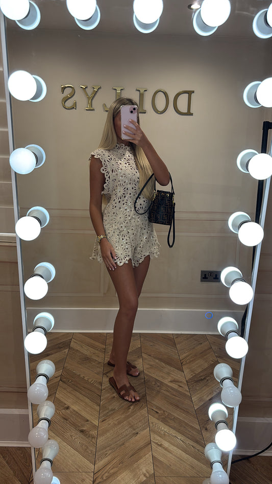Sequin crochet short co-ord