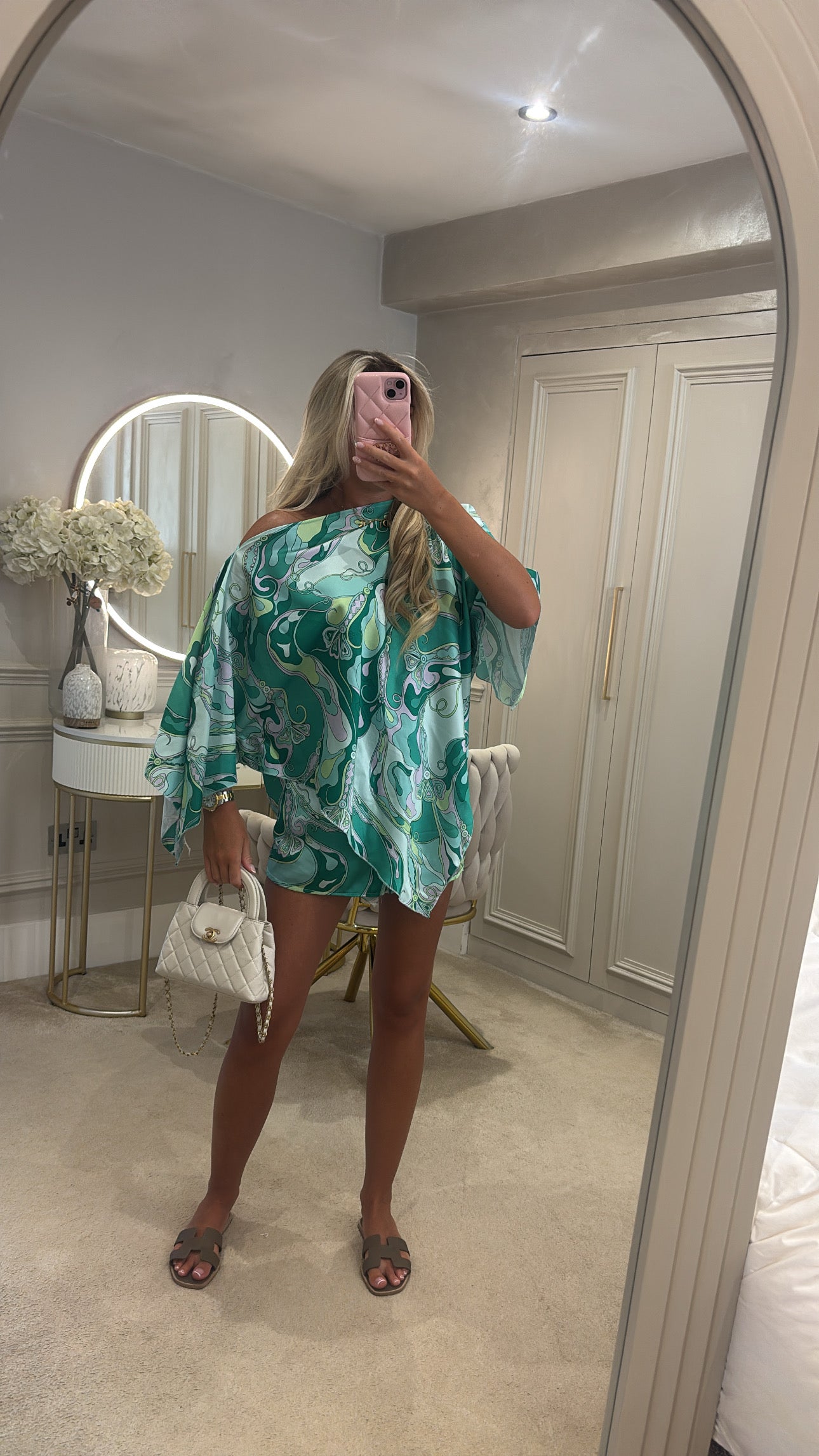 Silk cape short short