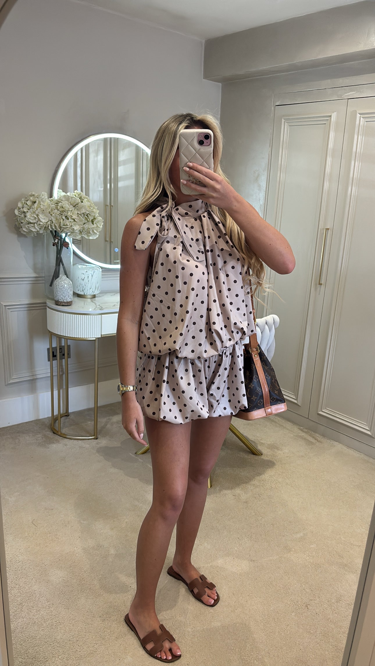 Polkadot balloon short co-ord