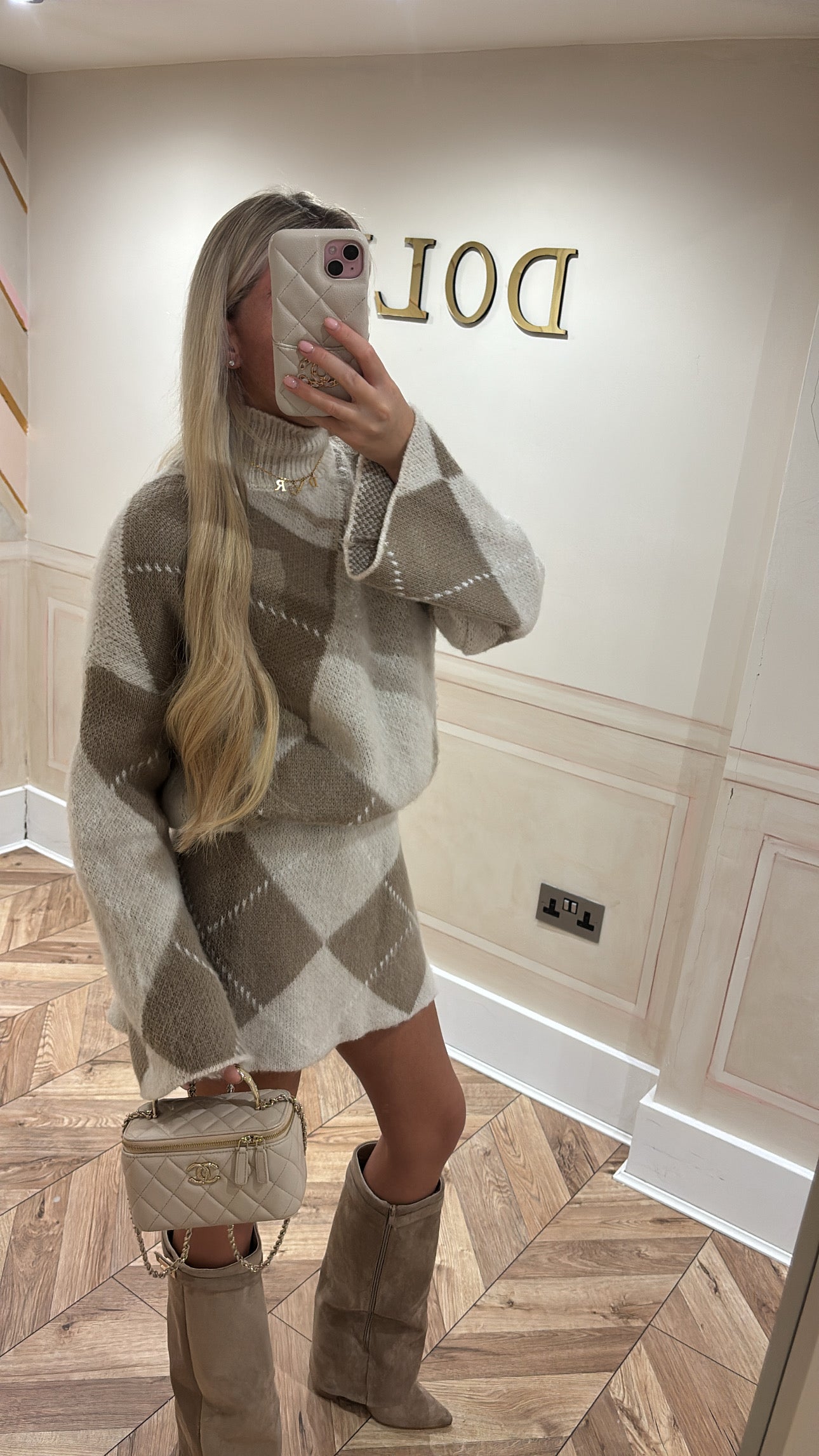 Knitted skirt and top