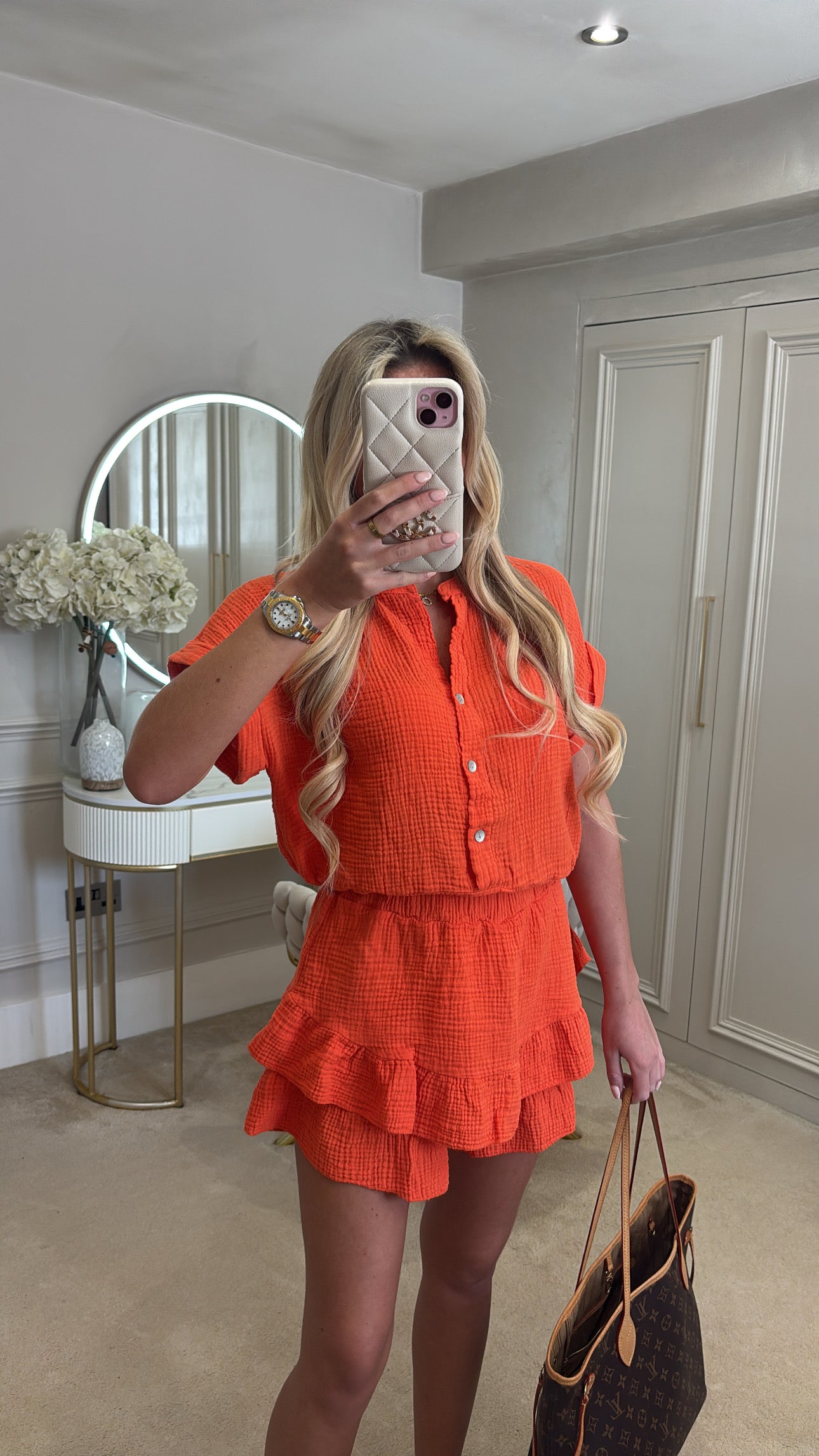Cheesecloth skort co-ord