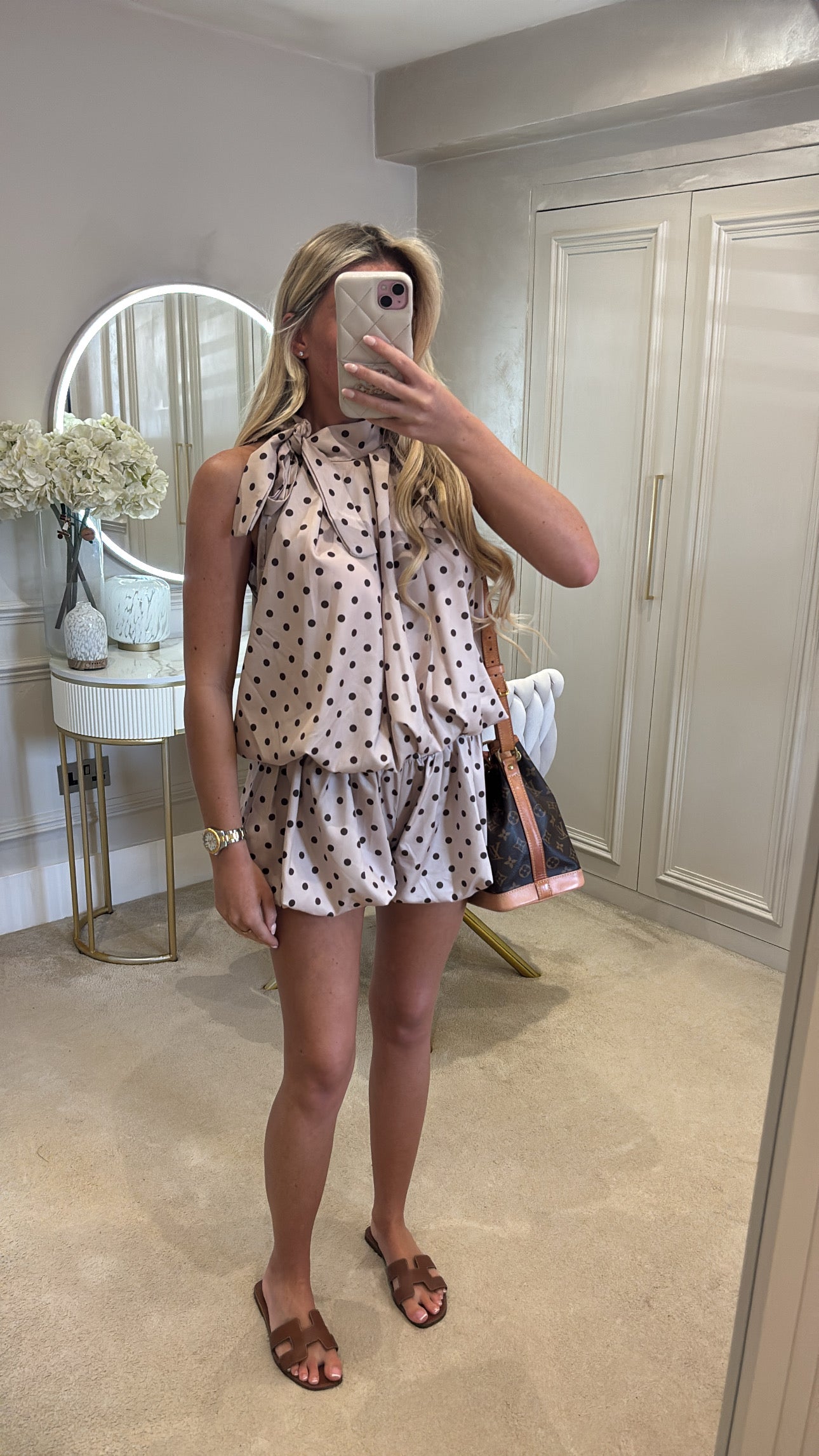 Polkadot balloon short co-ord