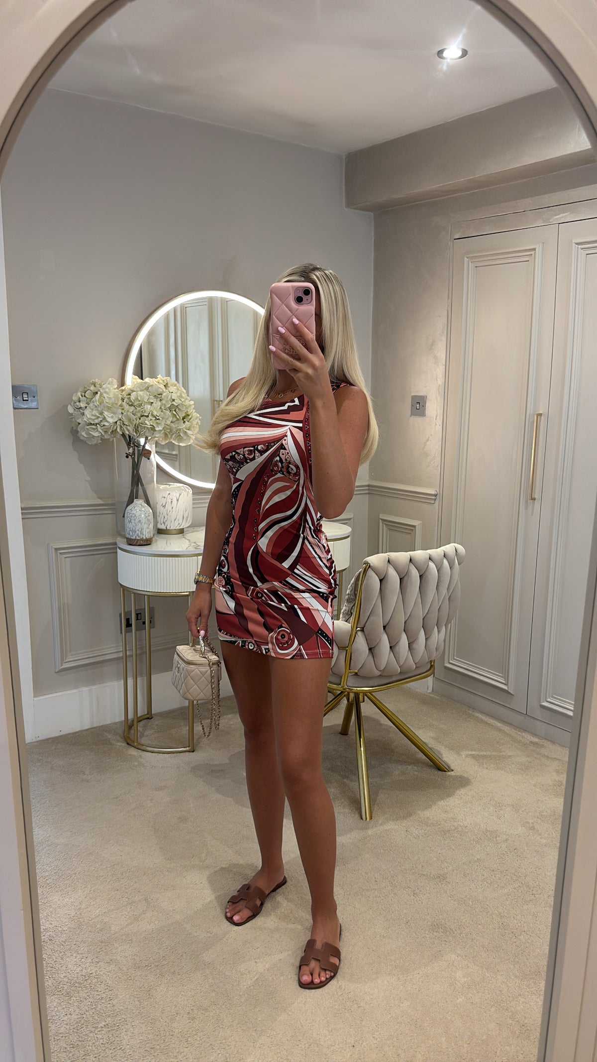 Pattern mini dress