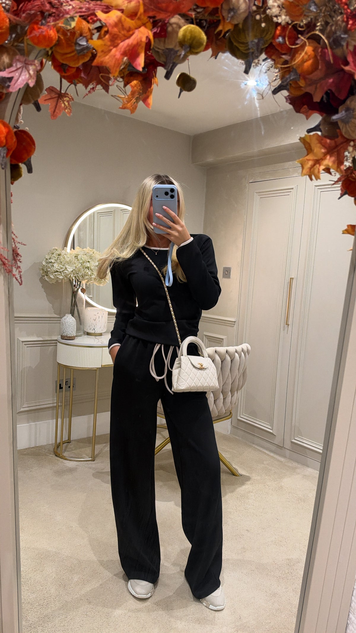 Ruched side flared lounge set